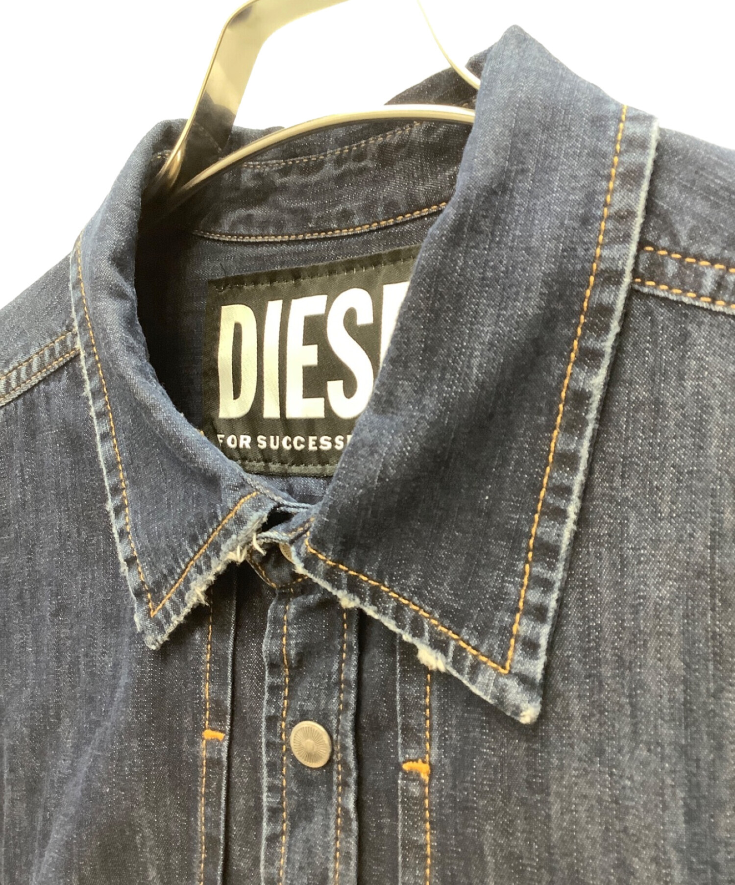 DIESEL (ディーゼル) デニムシャツ ネイビー サイズ:XXL