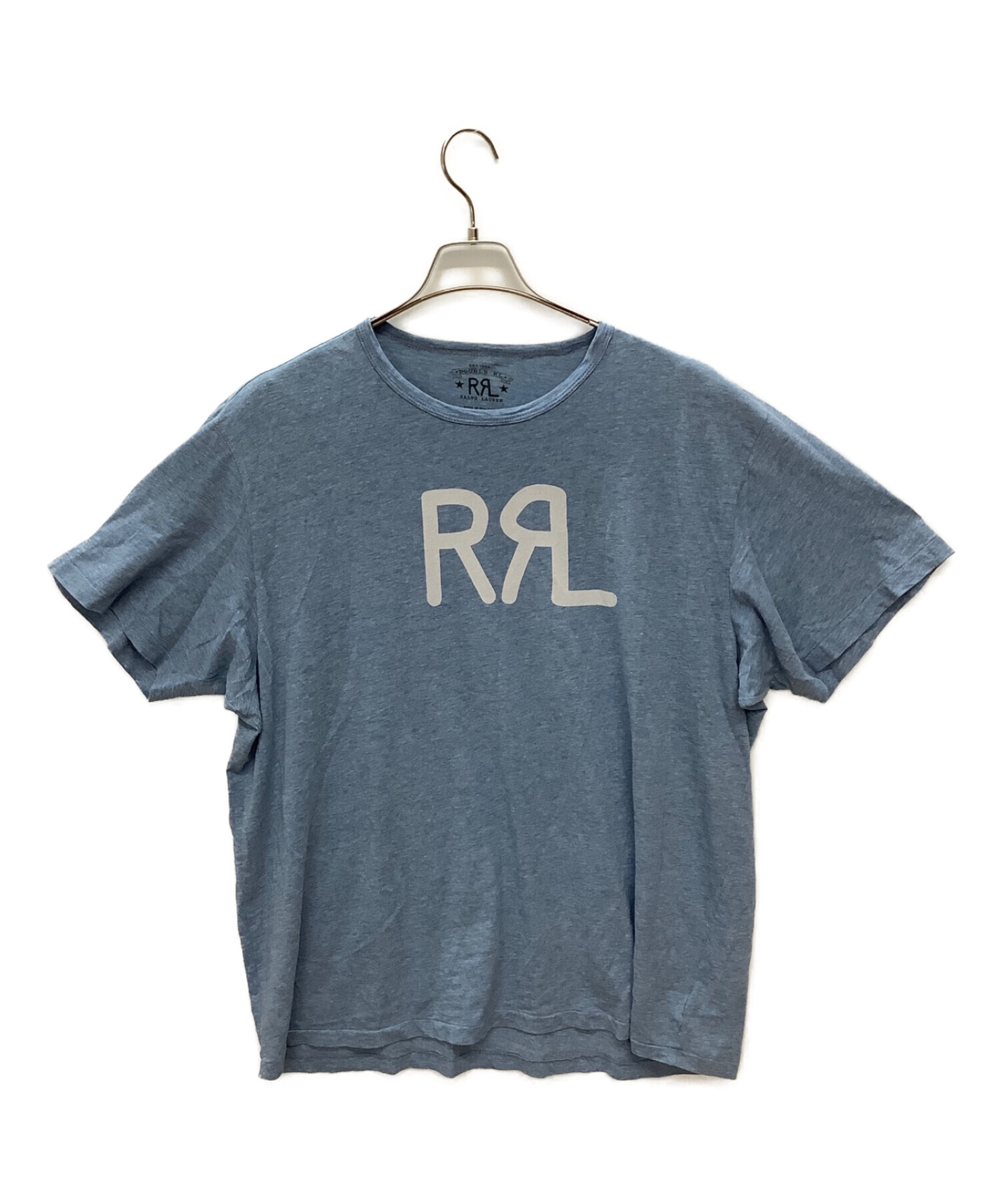 RRL (ダブルアールエル) ロゴTシャツ ブルー サイズ:XXL