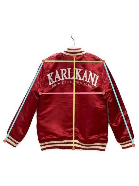 中古・古着通販】KARL KANI (カールカナイ) スタジャン レッド サイズ