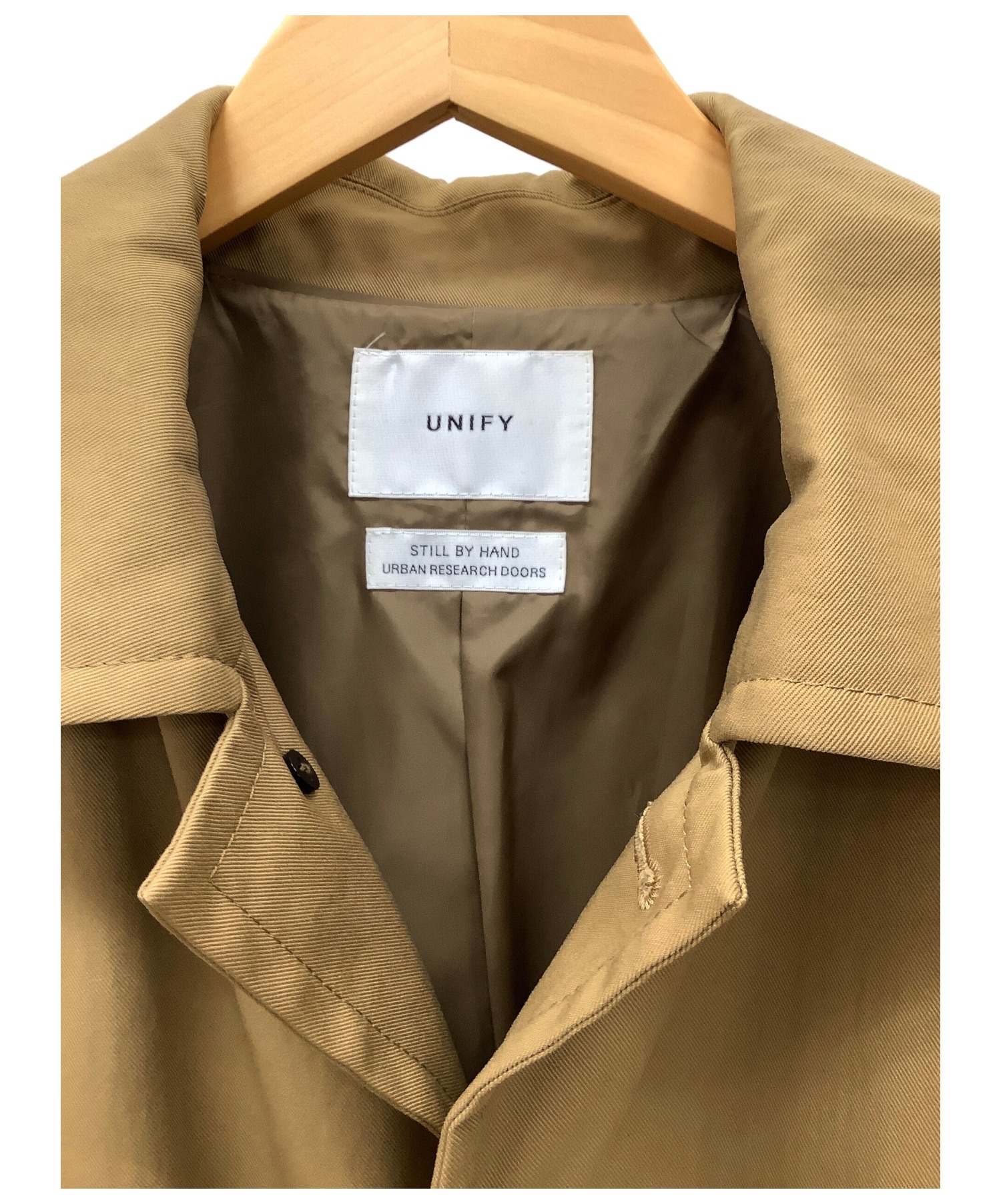 UNIFY (ユニフィ) ステンカラーコート ベージュ サイズ:one size