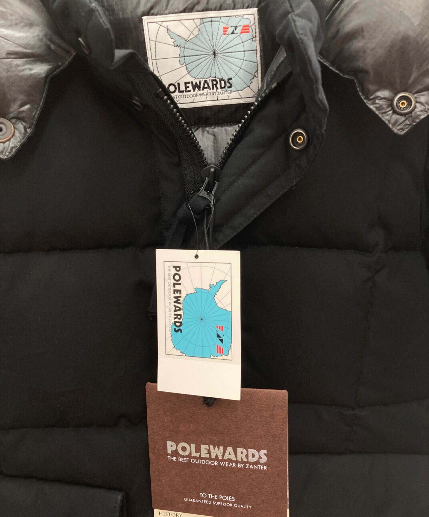 中古・古着通販】POLEWARDS (ポールワーズ) ダウンジャケット ブラック サイズ:M 未使用品｜ブランド・古着通販  トレファク公式【TREFAC FASHION】スマホサイト