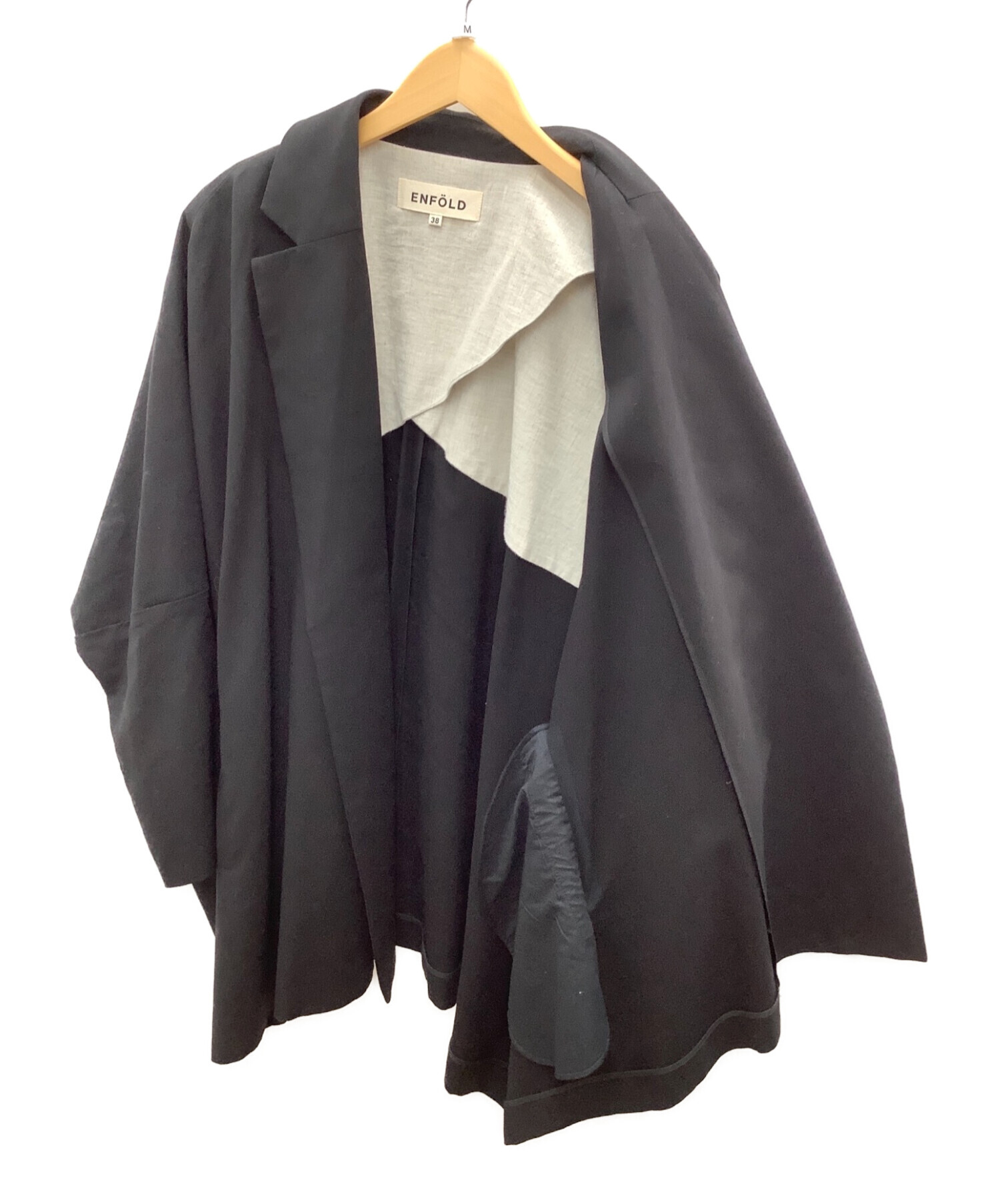 ENFOLD (エンフォルド) オーバーサイズジャケット ブラック サイズ:M