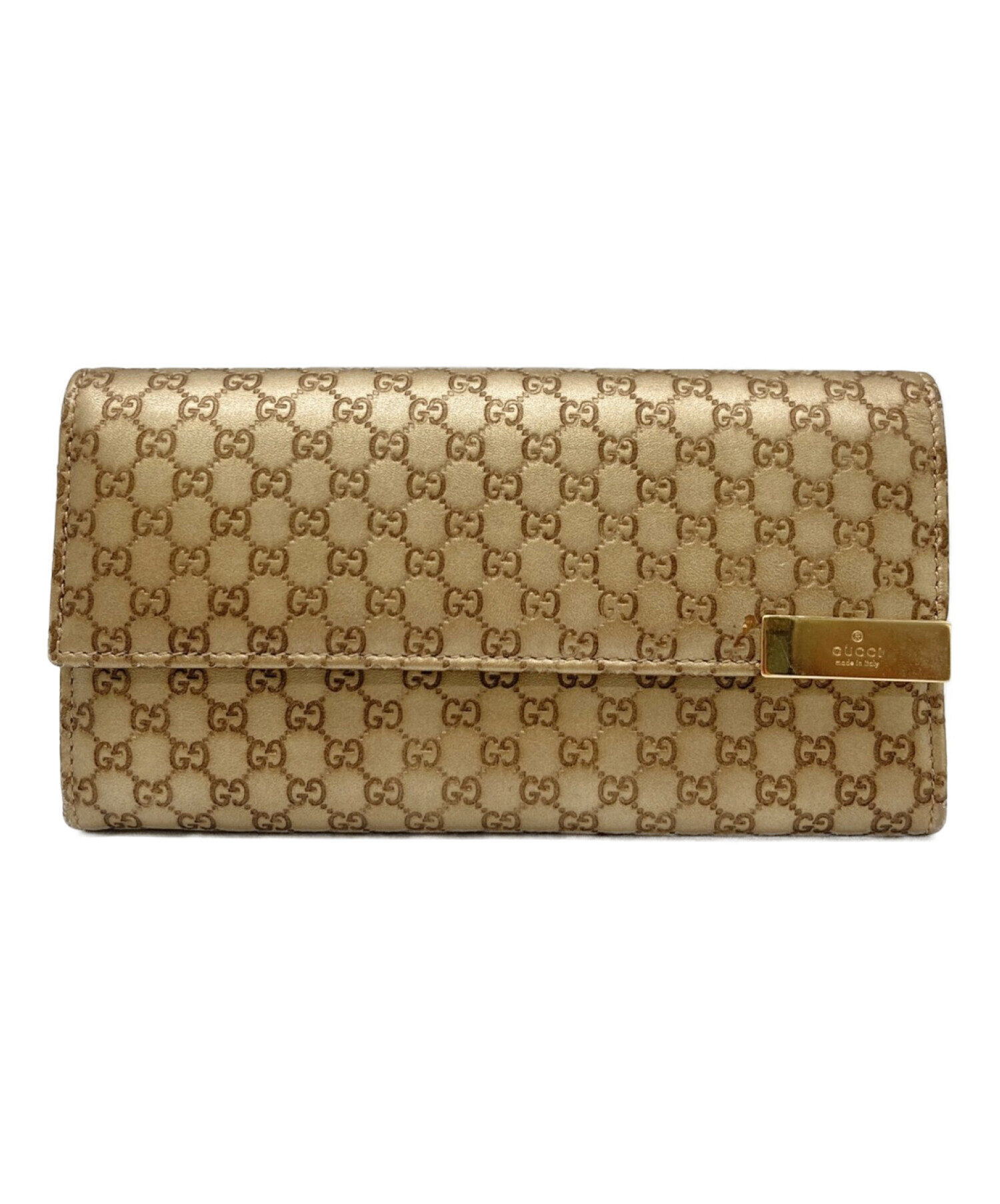 中古・古着通販】GUCCI (グッチ) 長財布 ベージュ｜ブランド