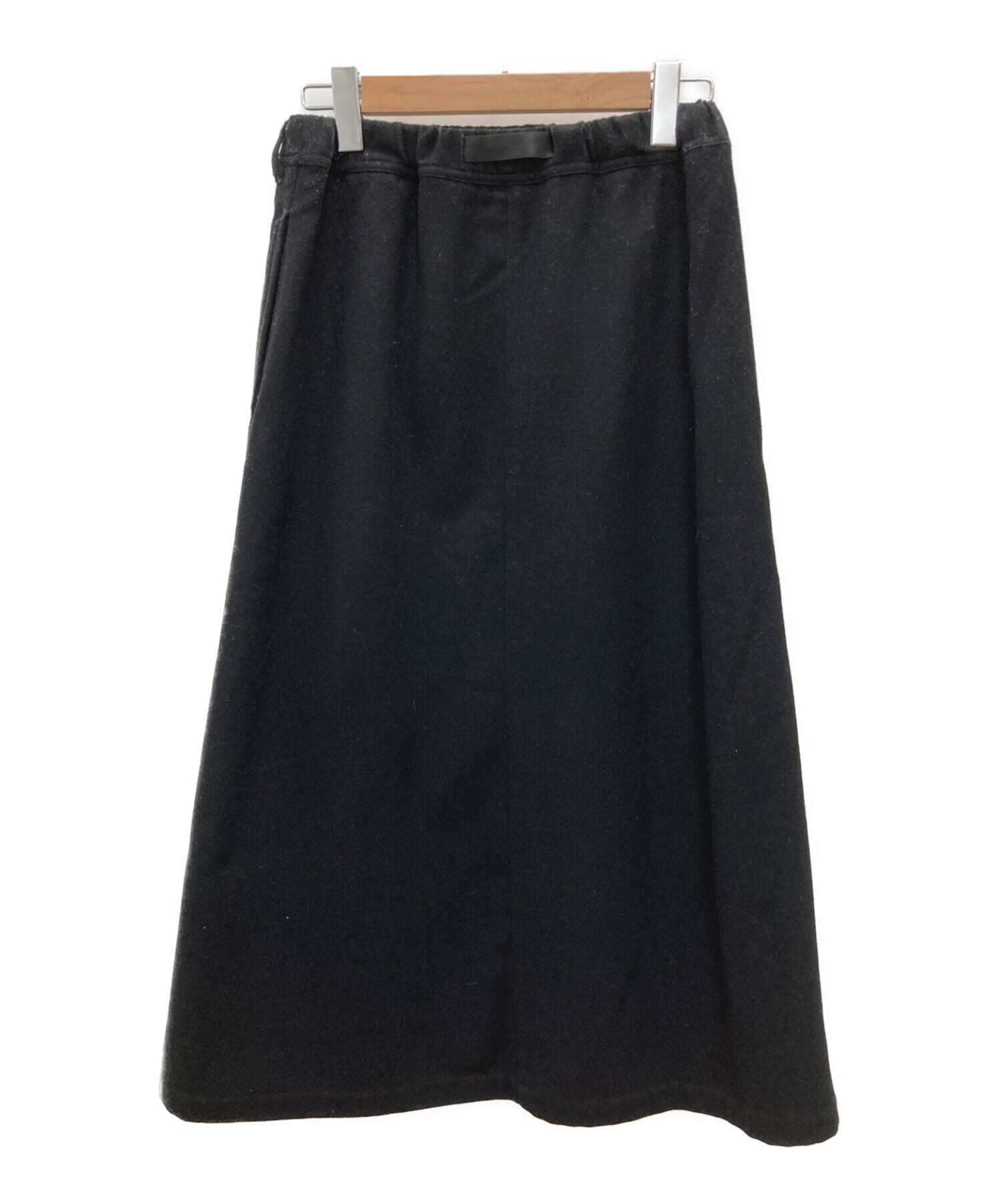GRAMICCI (グラミチ) ウールブレンドフレアスカート ブラック サイズ:S