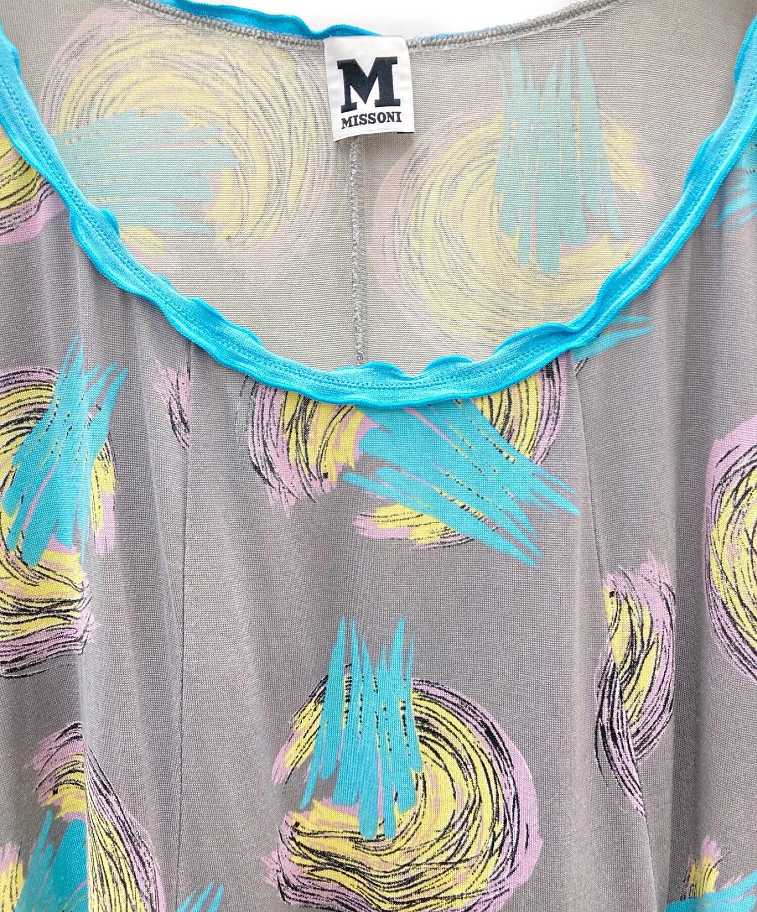 中古・古着通販】missoni (ミッソーニ) シルクワンピース グレー