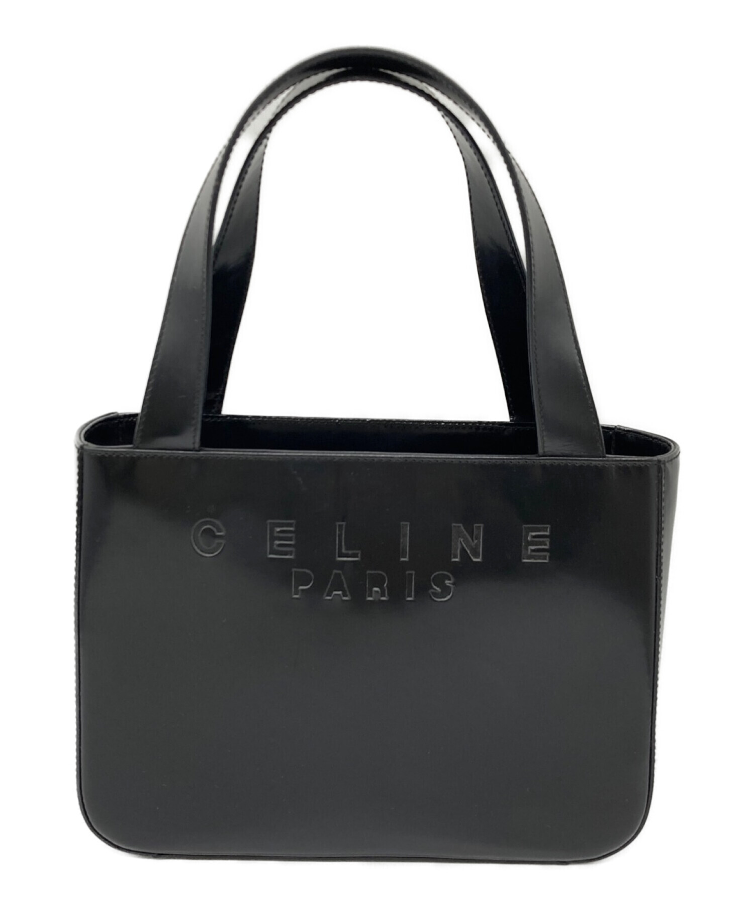 CELINE (セリーヌ) パテントレザートートバッグ ブラック