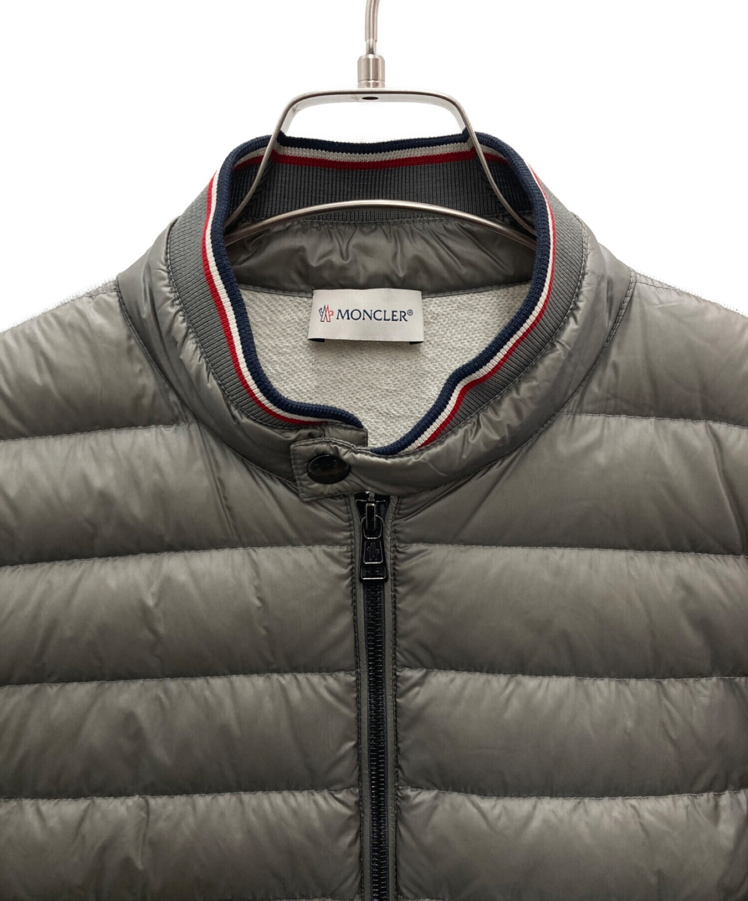 中古・古着通販】MONCLER (モンクレール) 切替ダウンジャケット グレー