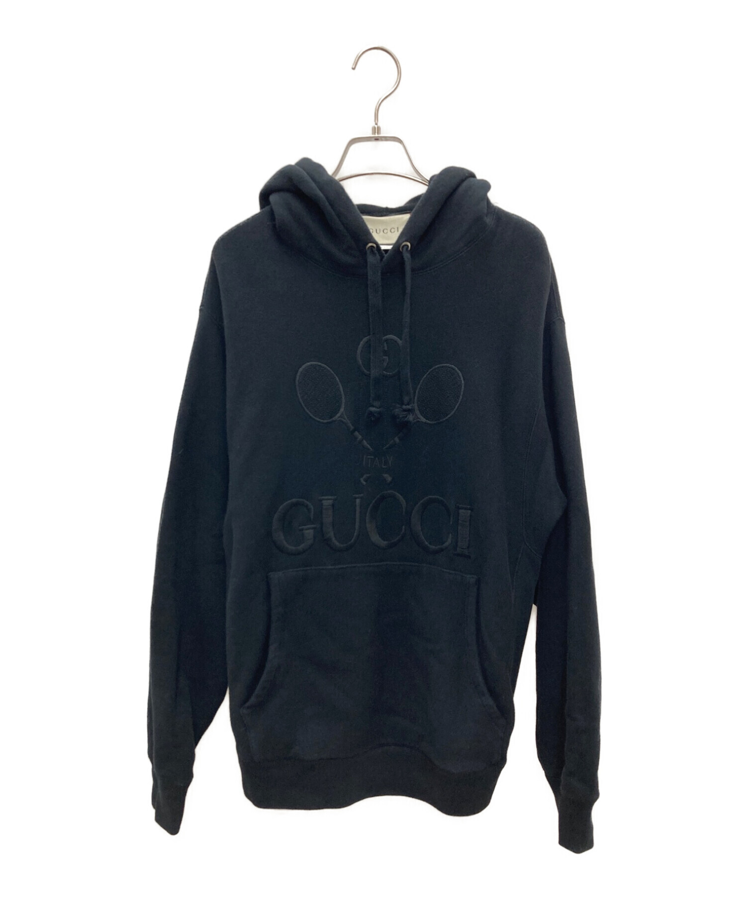 中古・古着通販】GUCCI (グッチ) プルオーバーパーカー ブラック