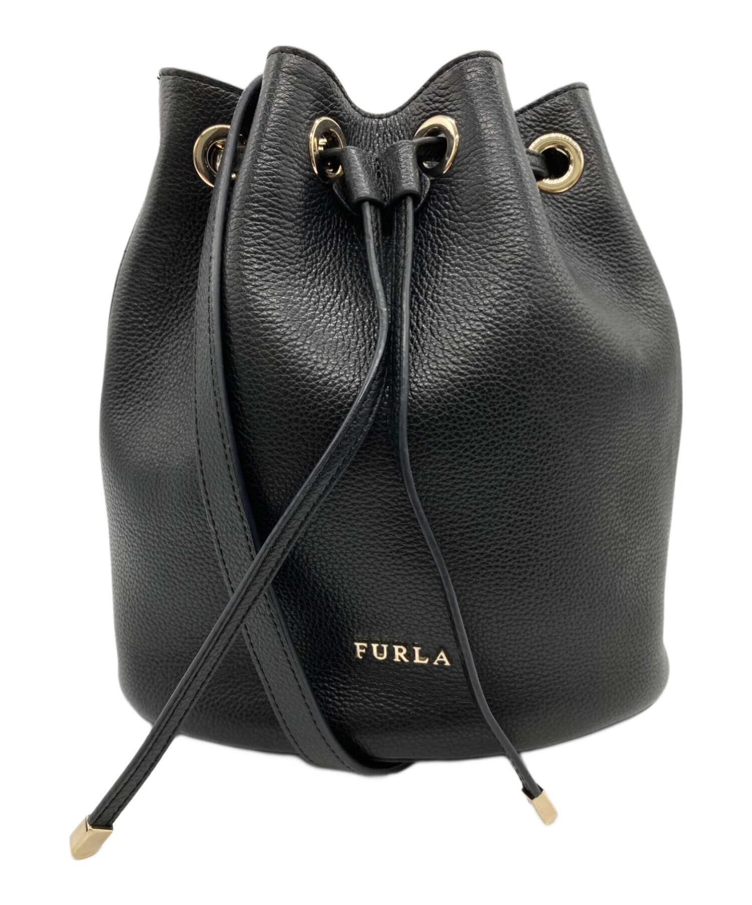 FURLA (フルラ) 巾着ショルダーバッグ ブラック