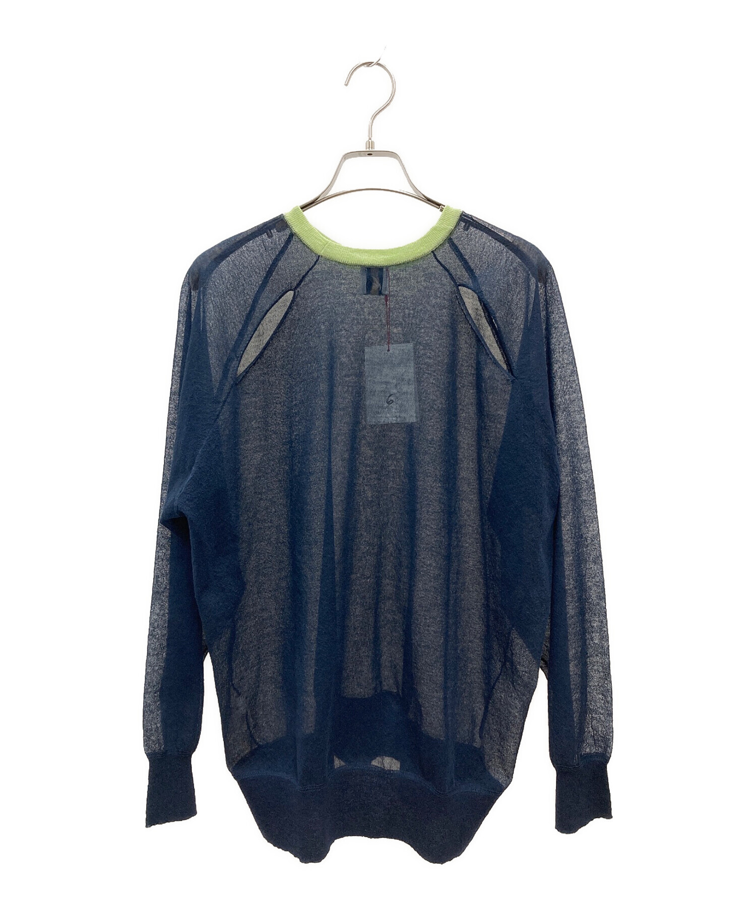 中古・古着通販】6(ROKU) BEAUTY&YOUTH (ロク ビューティーアンドユース) SHEER COLOR RIB PULLOVER ニット  ネイビー サイズ:Free 未使用品｜ブランド・古着通販 トレファク公式【TREFAC FASHION】スマホサイト