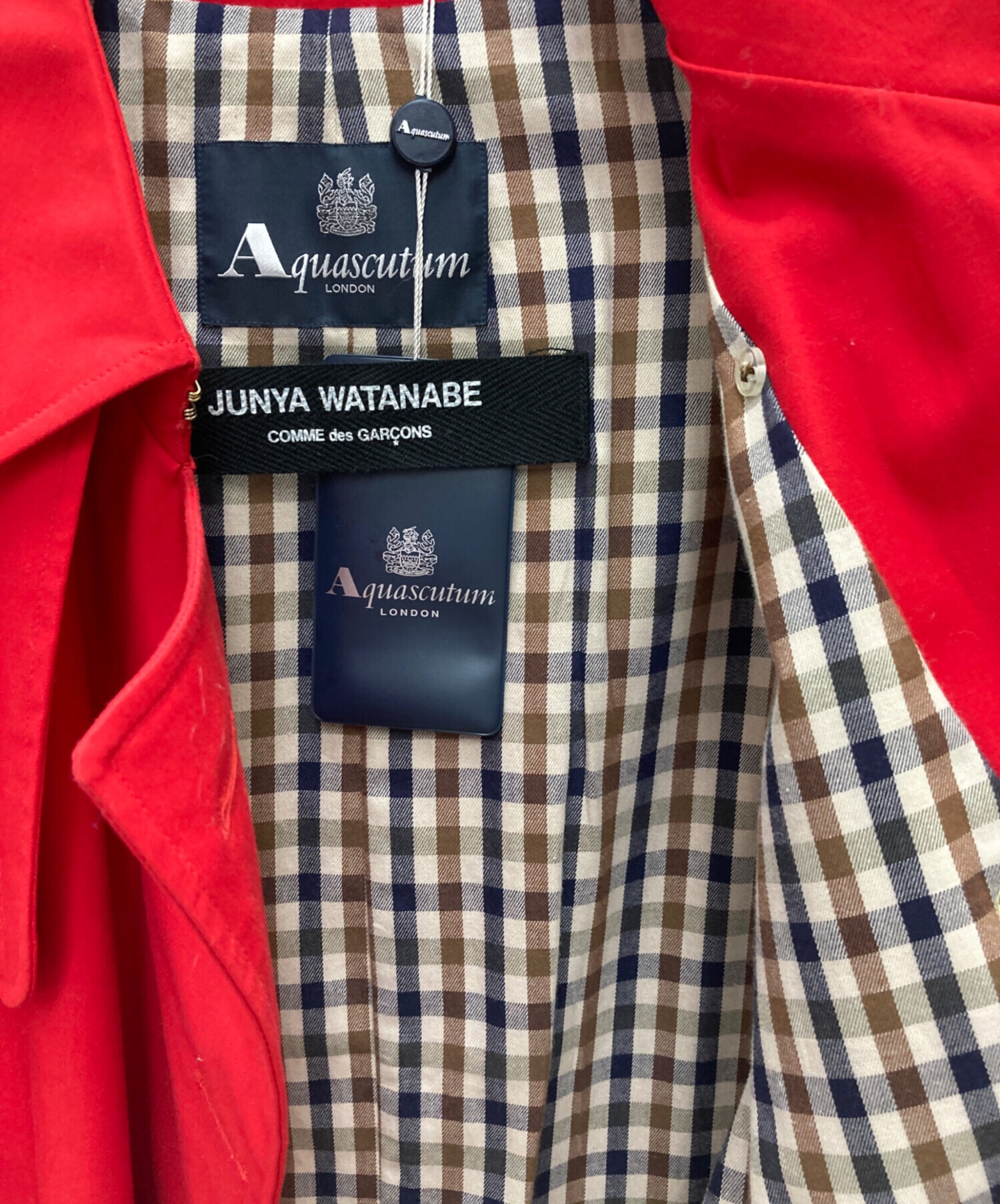 中古・古着通販】JUNYA WATANABE COMME des GARCONS ((ジュンヤワタナベ コムデギャルソン) Aquascutum ( アクアスキュータム) トレンチコート レッド サイズ:UK 34 未使用品｜ブランド・古着通販 トレファク公式【TREFAC  FASHION】スマホサイト