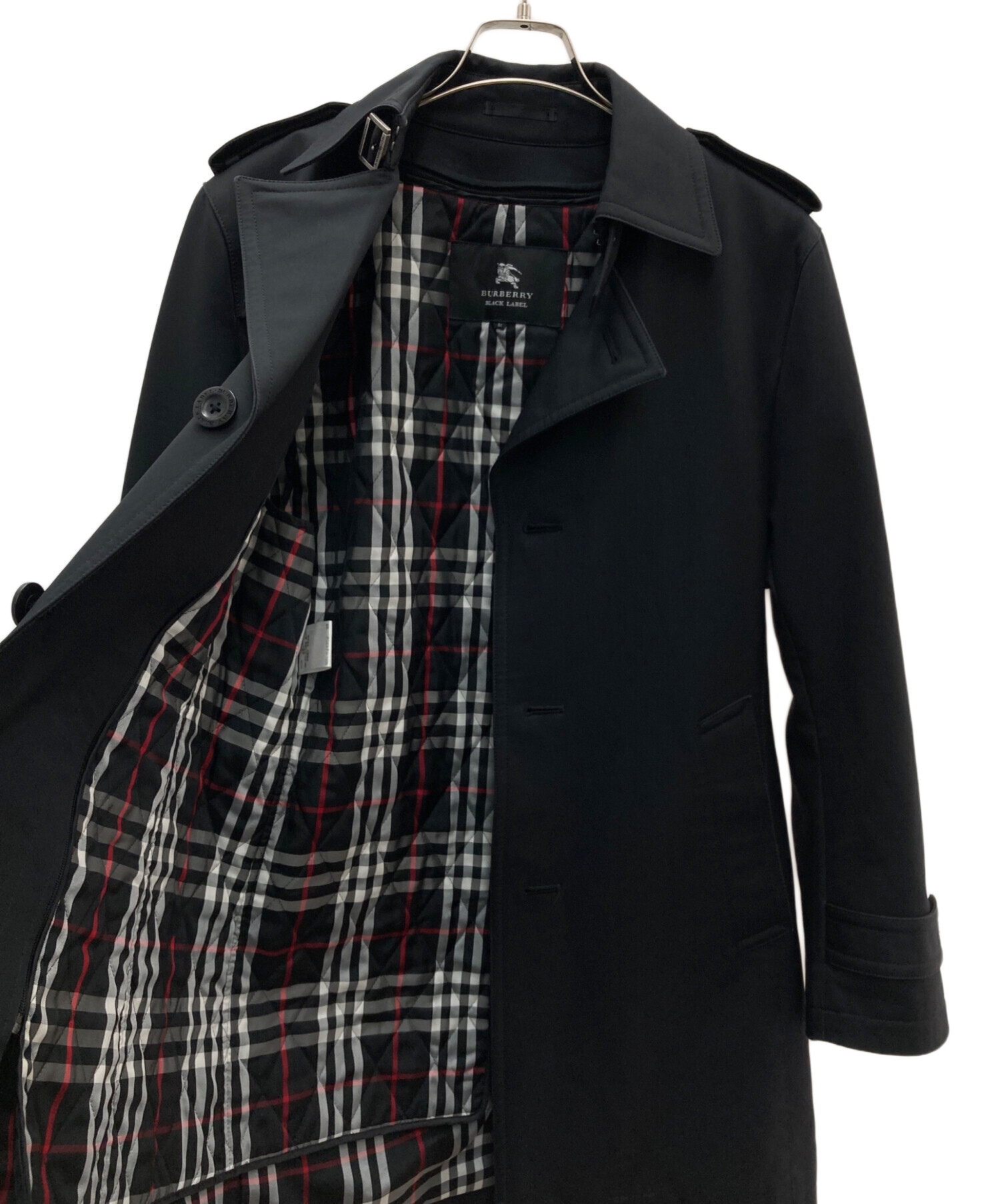 中古・古着通販】BURBERRY BLACK LABEL (バーバリーブラックレーベル) ライナー付トレンチコート ブラック サイズ:Ｍ｜ブランド・古着通販  トレファク公式【TREFAC FASHION】スマホサイト