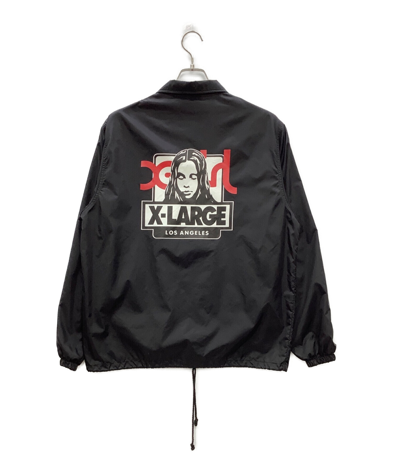 X-LARGE×X-GIRL (エクストララージ×エックスガール) コーチジャケット ブラック サイズ:M