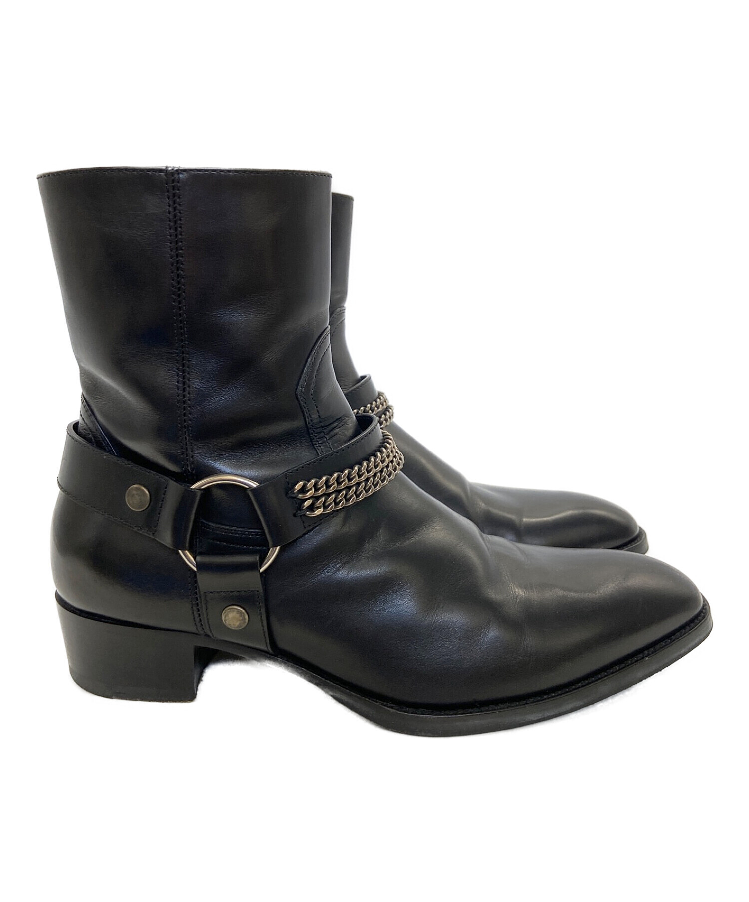 靴/シューズサンローランパリ ブーツ 41+メンズ 黒（新品未使用）