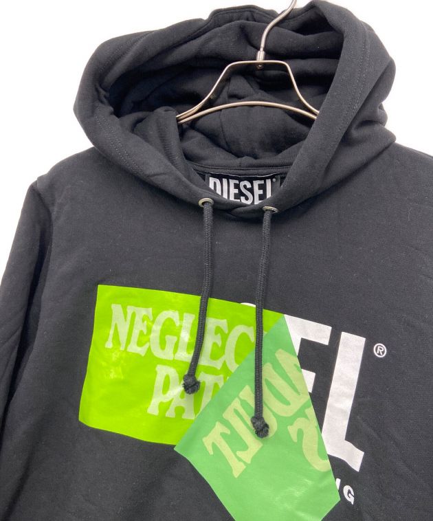 中古・古着通販】DIESEL (ディーゼル) NEGLECT ADULT PATiENTS (ネゲレクト) GR8 (グレイト) プルオーバーパーカー  ブラック サイズ:M｜ブランド・古着通販 トレファク公式【TREFAC FASHION】スマホサイト