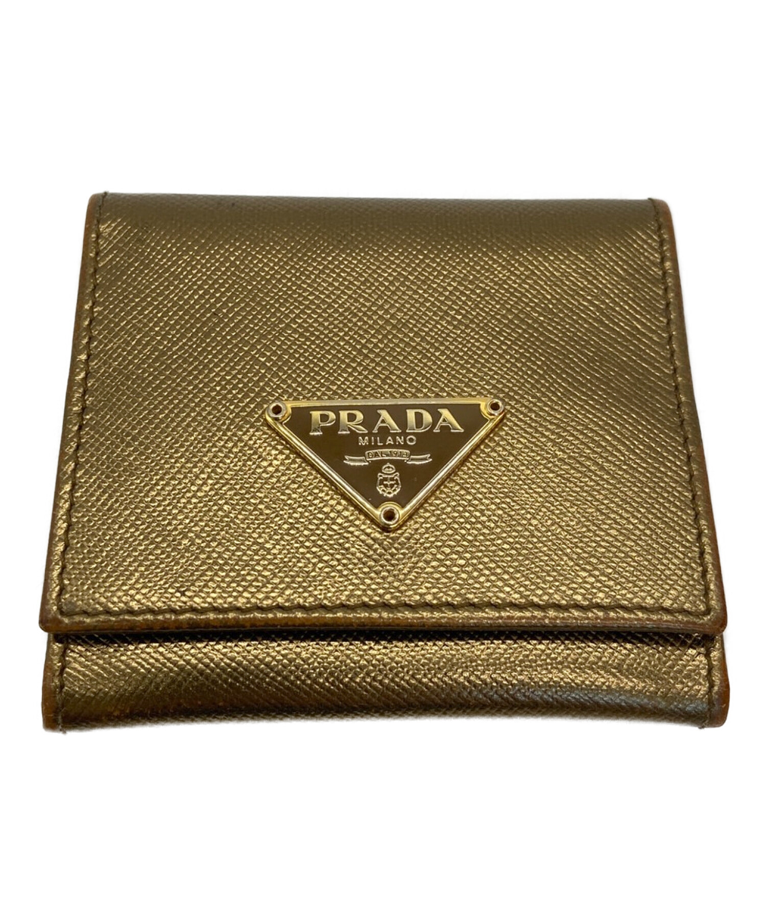 中古・古着通販】PRADA (プラダ) コインケース ゴールド｜ブランド・古着通販 トレファク公式【TREFAC FASHION】スマホサイト