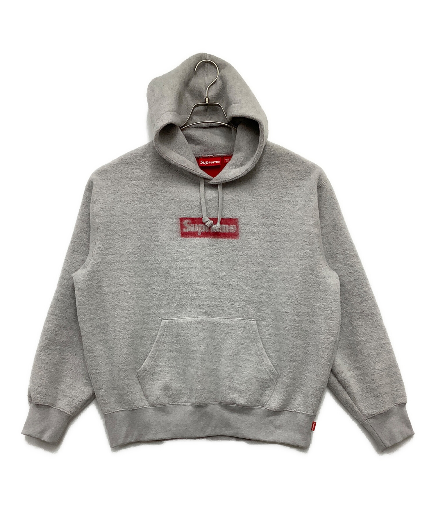 中古・古着通販】SUPREME (シュプリーム) プルオーバーパーカー ライトグレー×レッド サイズ:S｜ブランド・古着通販  トレファク公式【TREFAC FASHION】スマホサイト