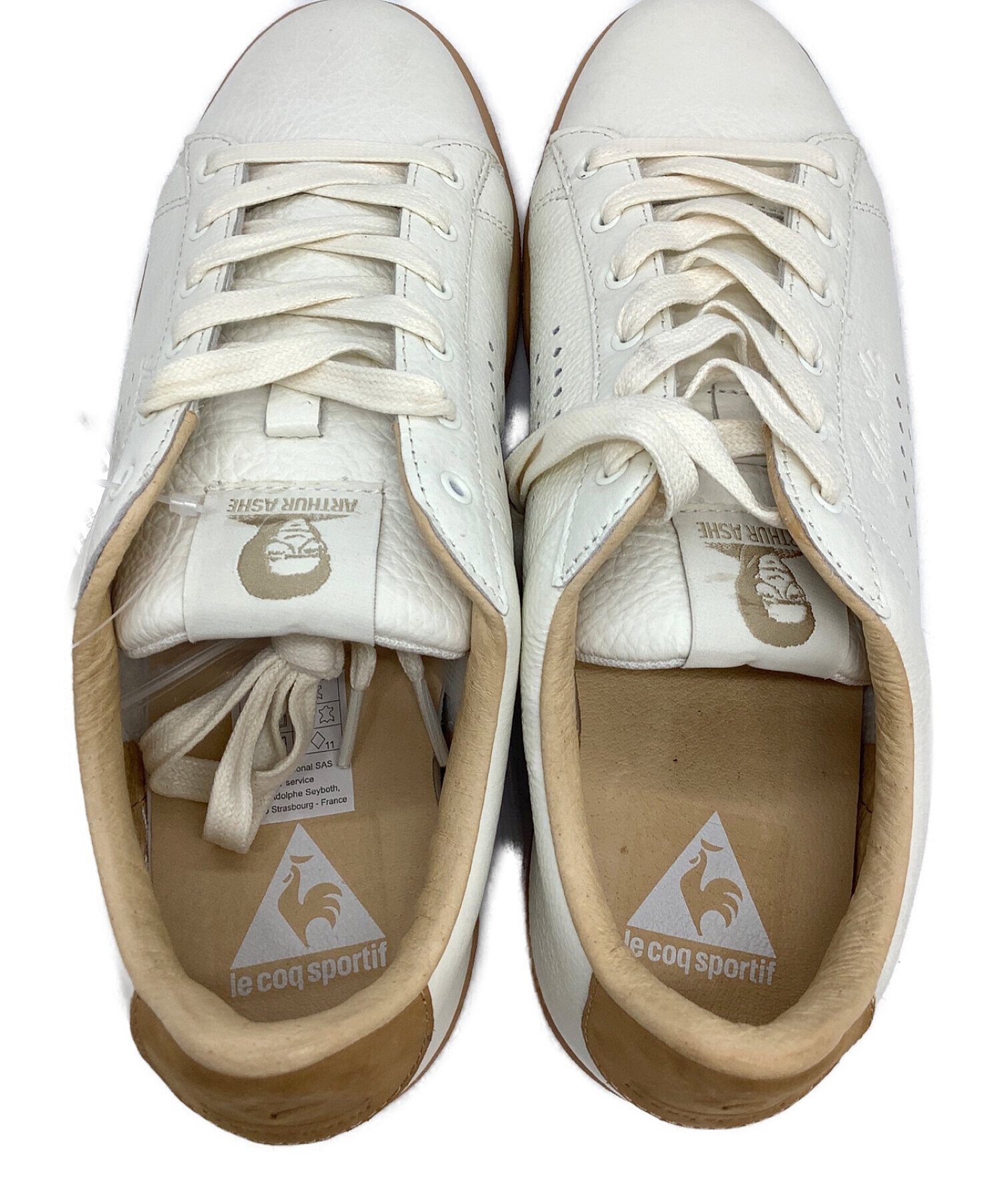 le coq sportif (ルコックスポルティフ) スニーカー ホワイト×ブラウン サイズ:27.5