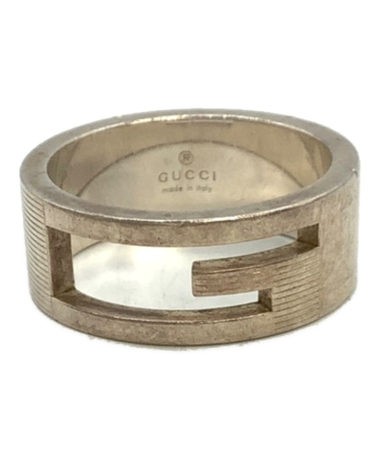 中古・古着通販】GUCCI (グッチ) Gリング シルバーカラー サイズ:17号