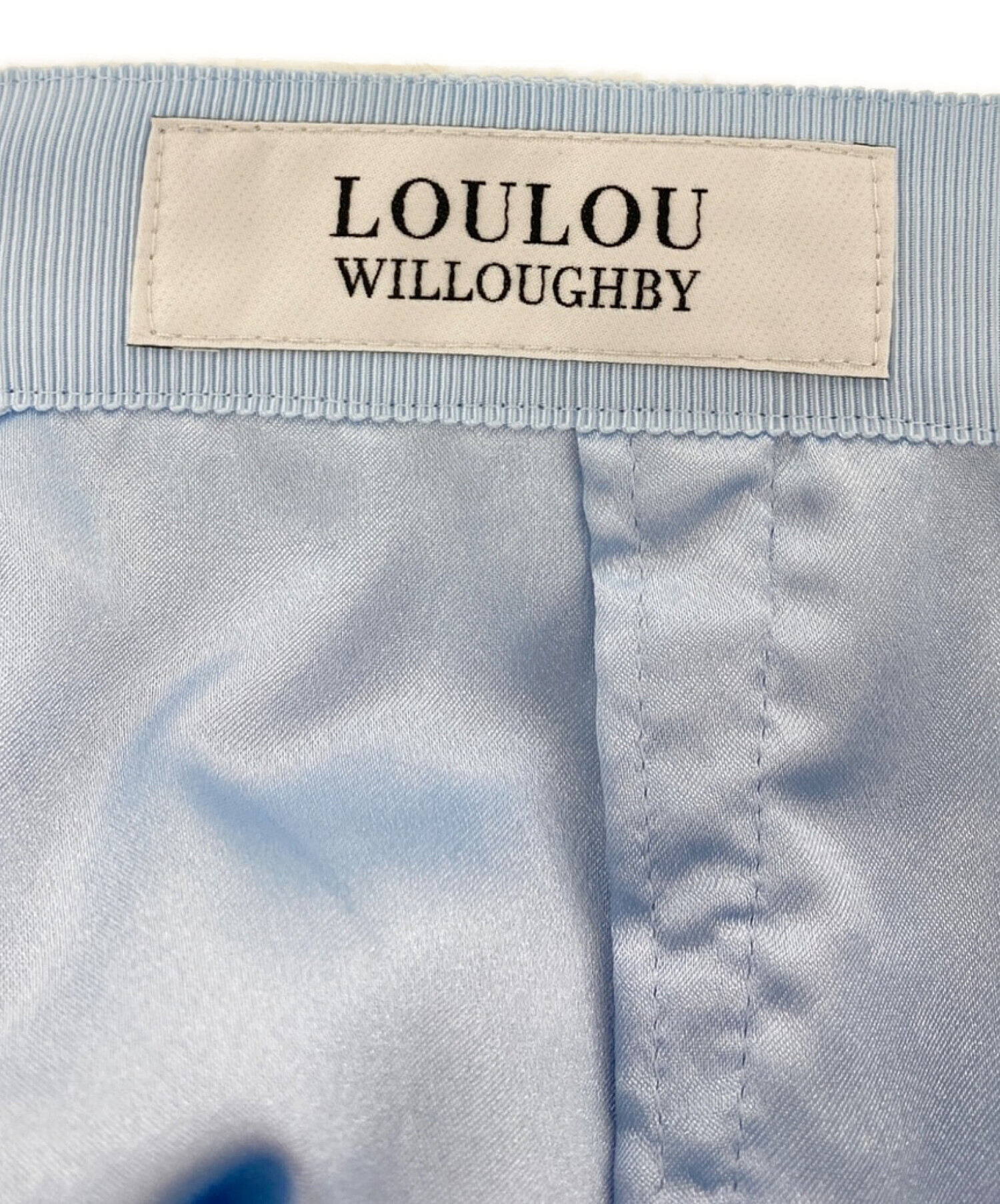 Loulou Willoughby (ルルウィルビー) サイドラインレーススカート スカイブルー サイズ:1