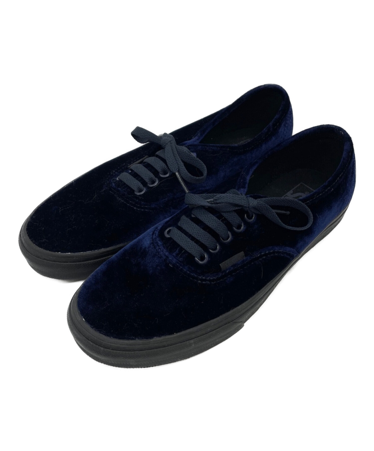 中古・古着通販】VANS (バンズ) ベロアローカットスニーカー ネイビー