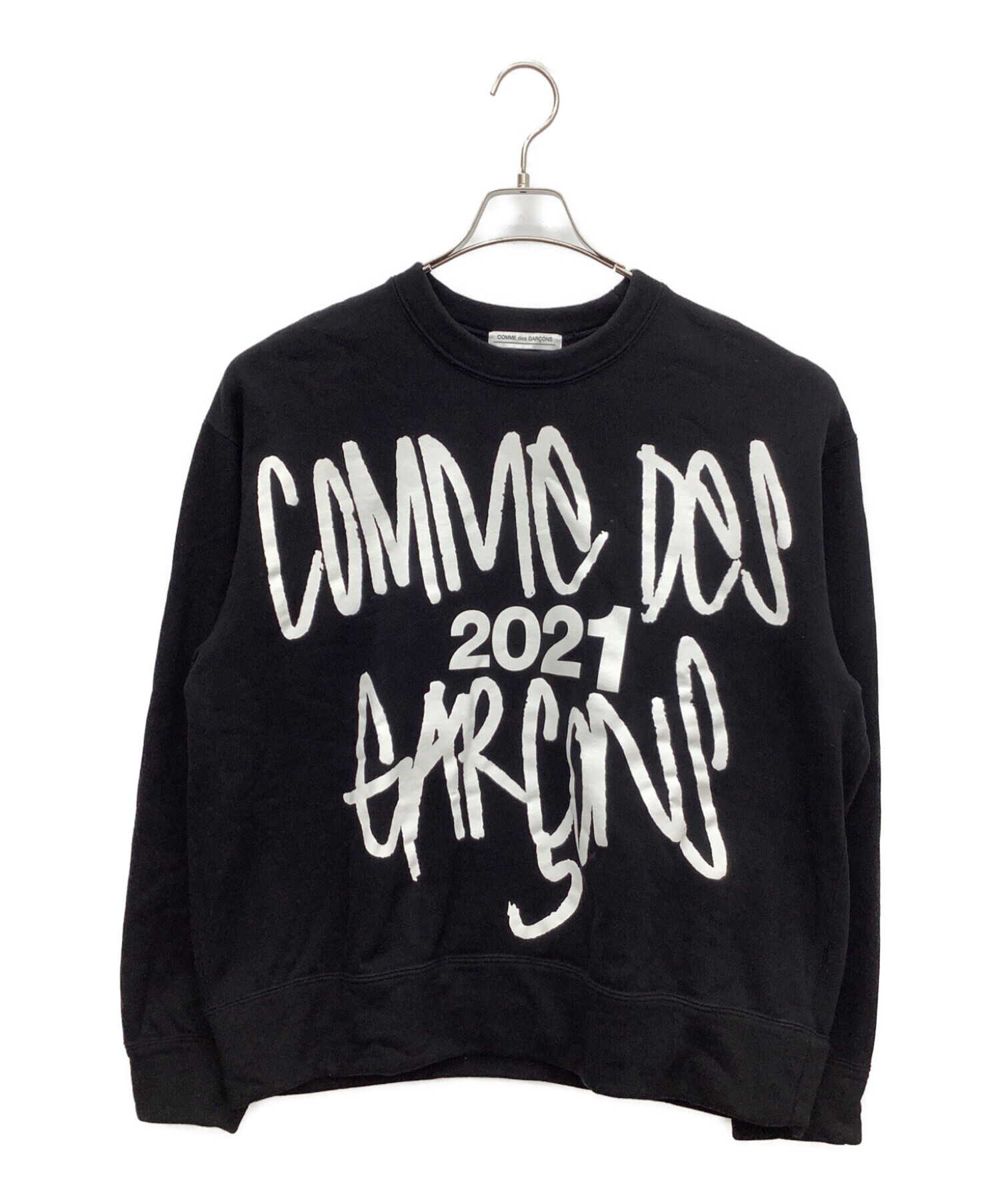 COMME des GARCONS (コムデギャルソン) 手書きロゴビッグサイズスウェット ブラック サイズ:記載なし