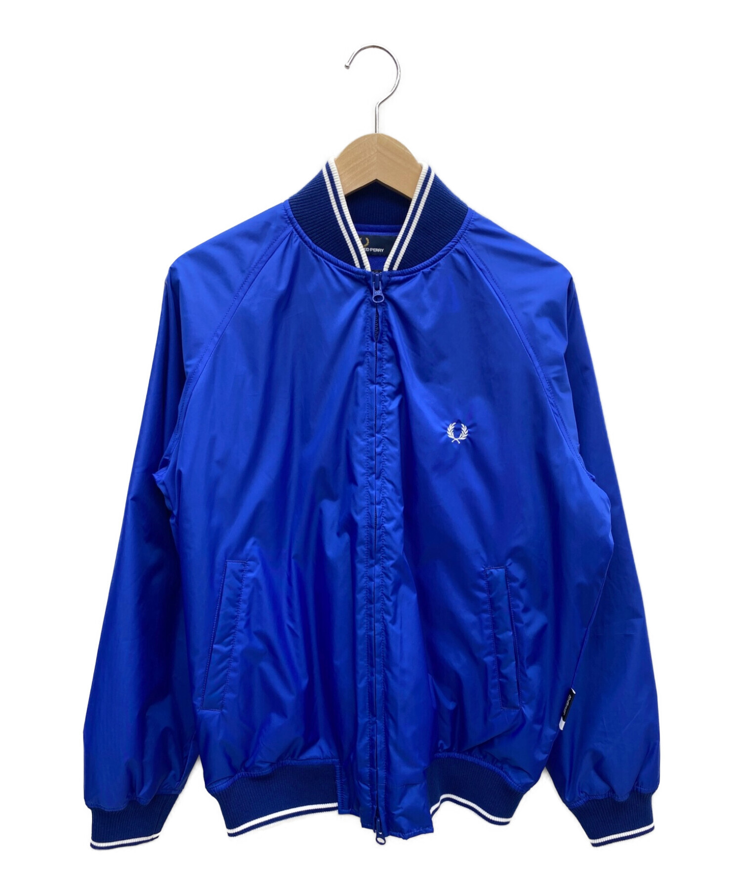 FRED PERRY (フレッドペリー) ダウンボンバーネックジャケット ブルー サイズ:S