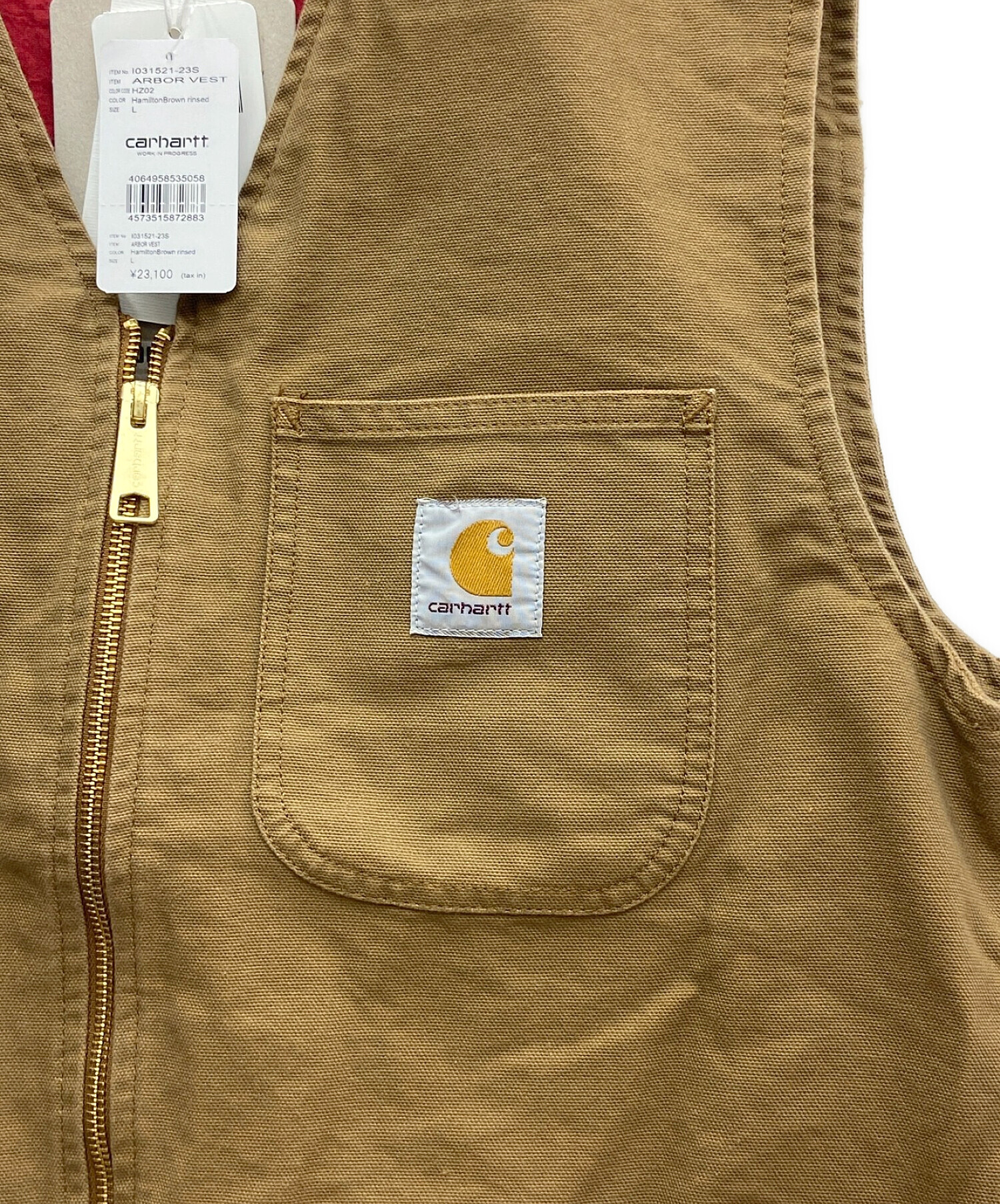 中古・古着通販】CarHartt (カーハート) アーバーベスト サイズ:L 未