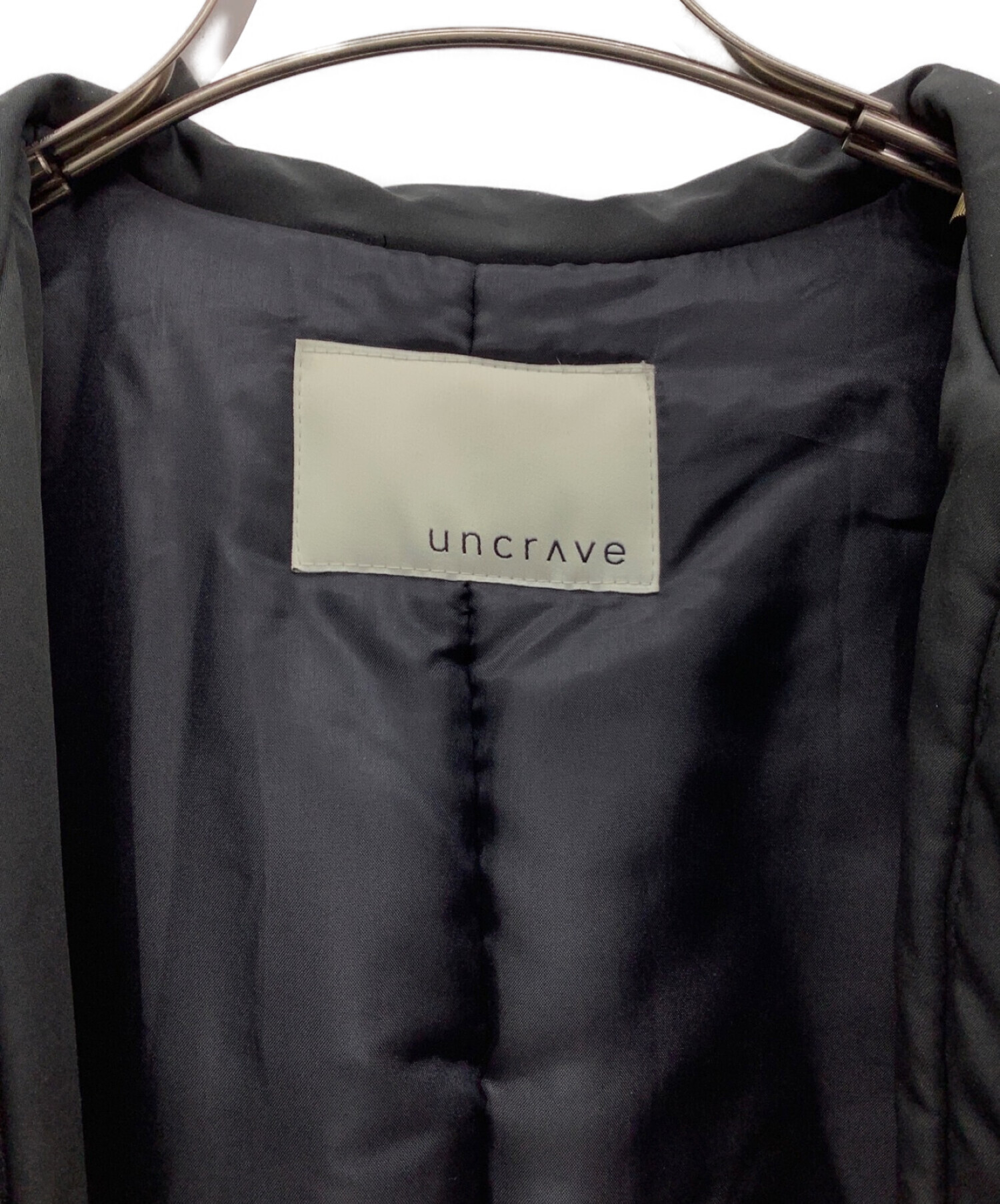 中古・古着通販】uncrave (アンクレイヴ) マットパディングロングコート ブラック サイズ:S｜ブランド・古着通販 トレファク公式【TREFAC  FASHION】スマホサイト