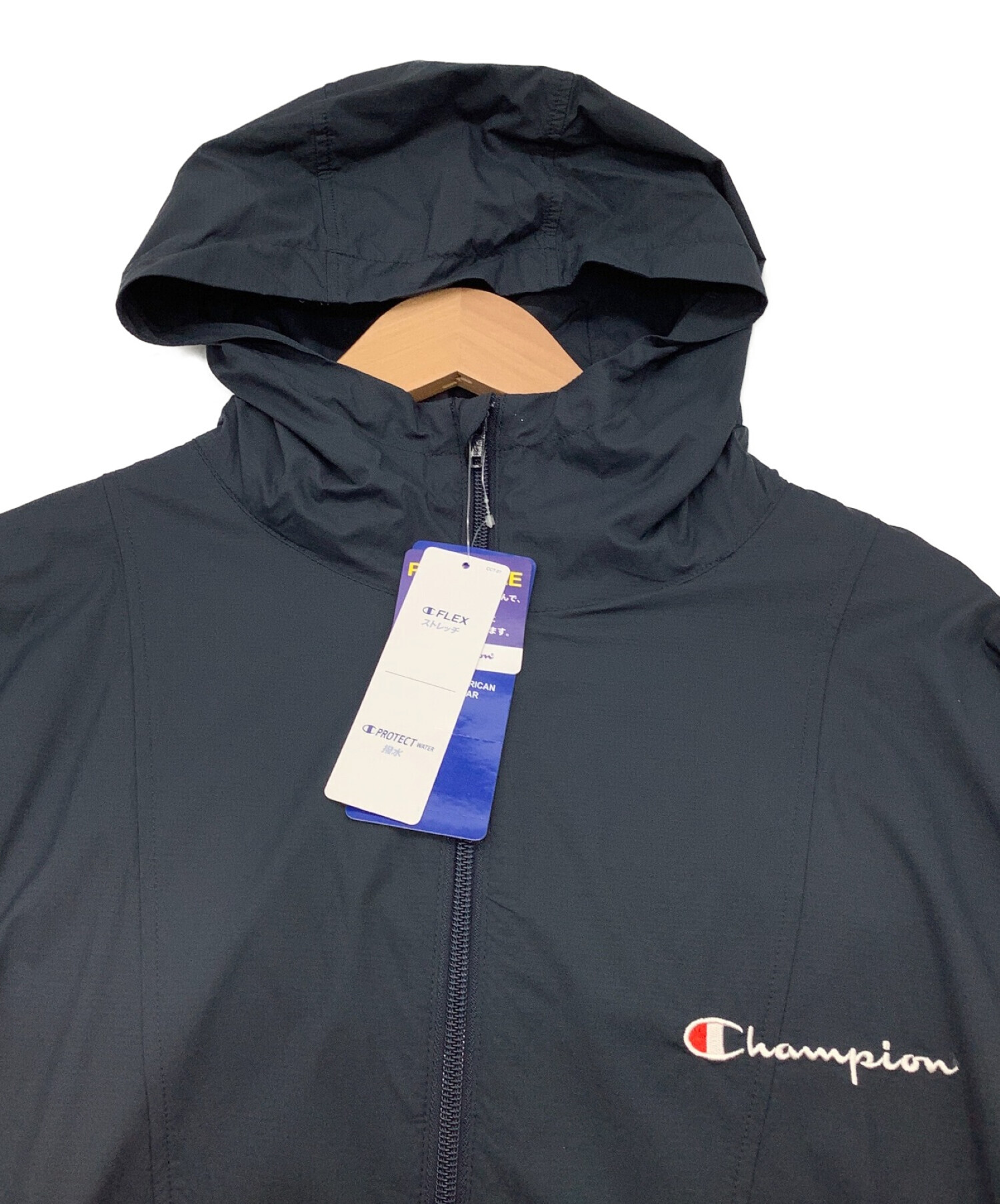 Champion (チャンピオン) ナイロンパーカー ネイビー×レッド サイズ:XL 未使用品