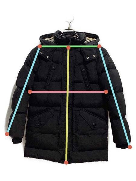 中古・古着通販】BURBERRY (バーバリー) ダウンジャケット ブラック