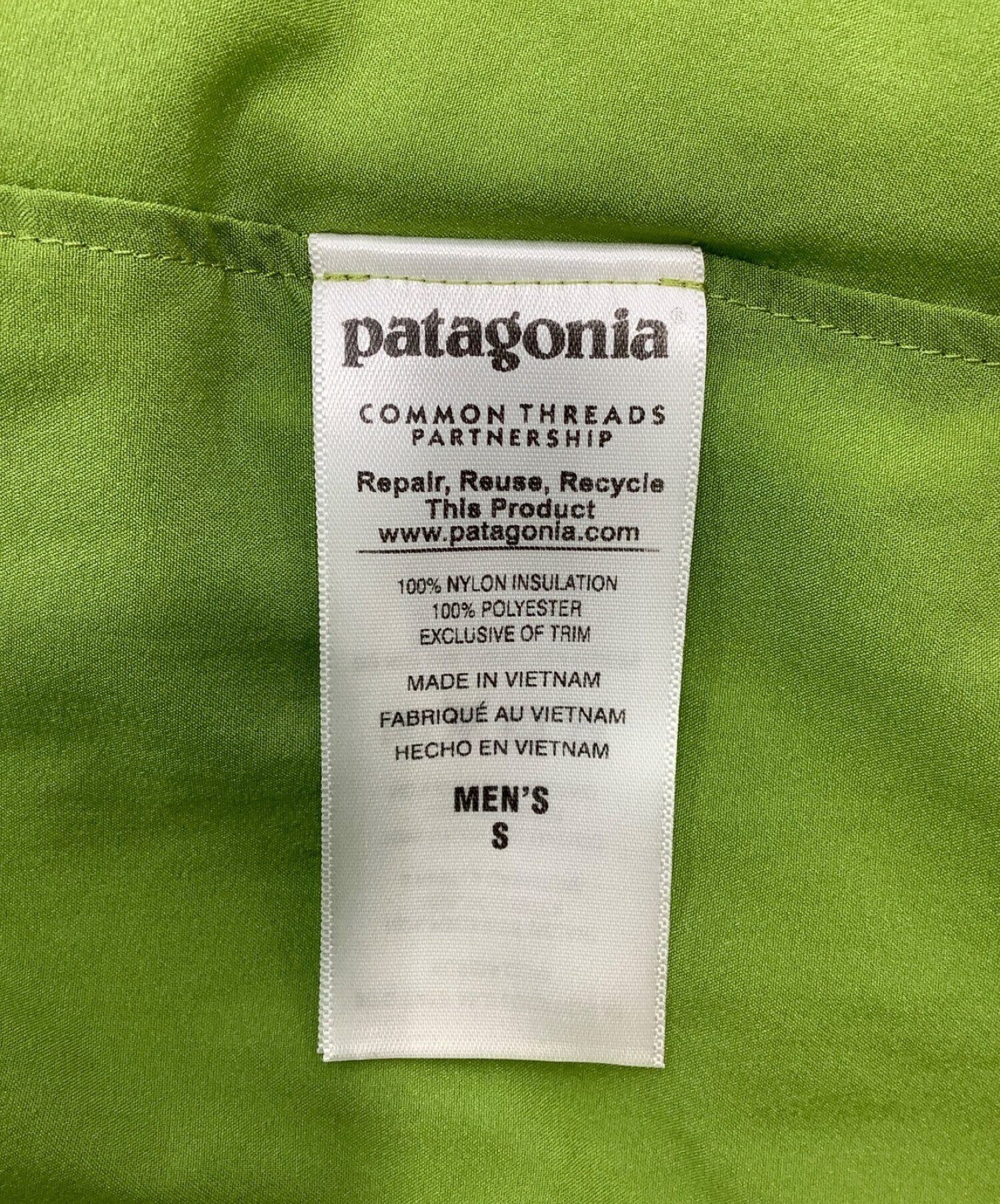 Patagonia (パタゴニア) ナノエアーフーディ グリーン サイズ:S