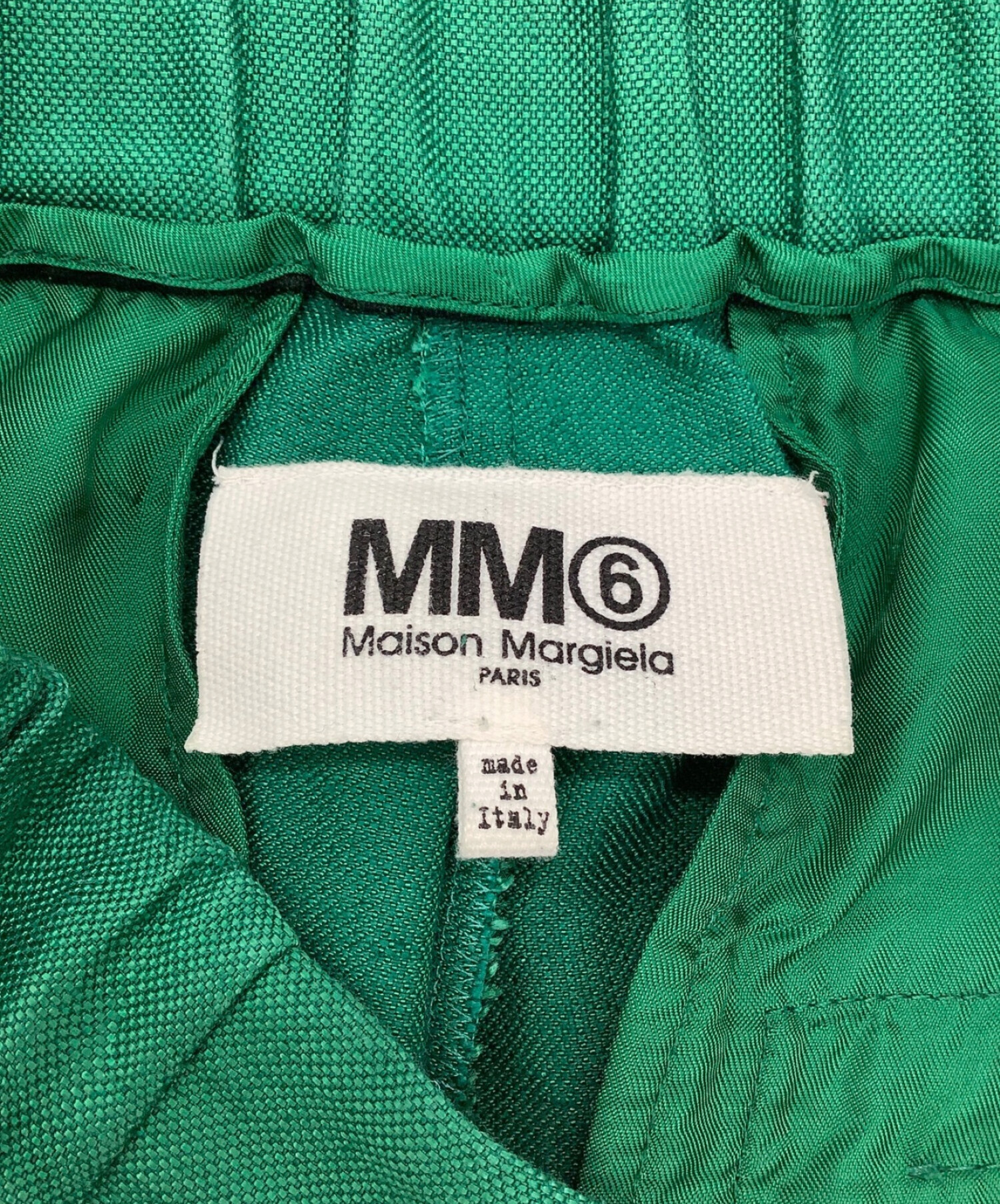 中古・古着通販】MM6 Maison Margiela (エムエムシックス メゾンマルジェラ) リネン混トラウザーパンツ グリーン サイズ:36｜ブランド・古着通販  トレファク公式【TREFAC FASHION】スマホサイト