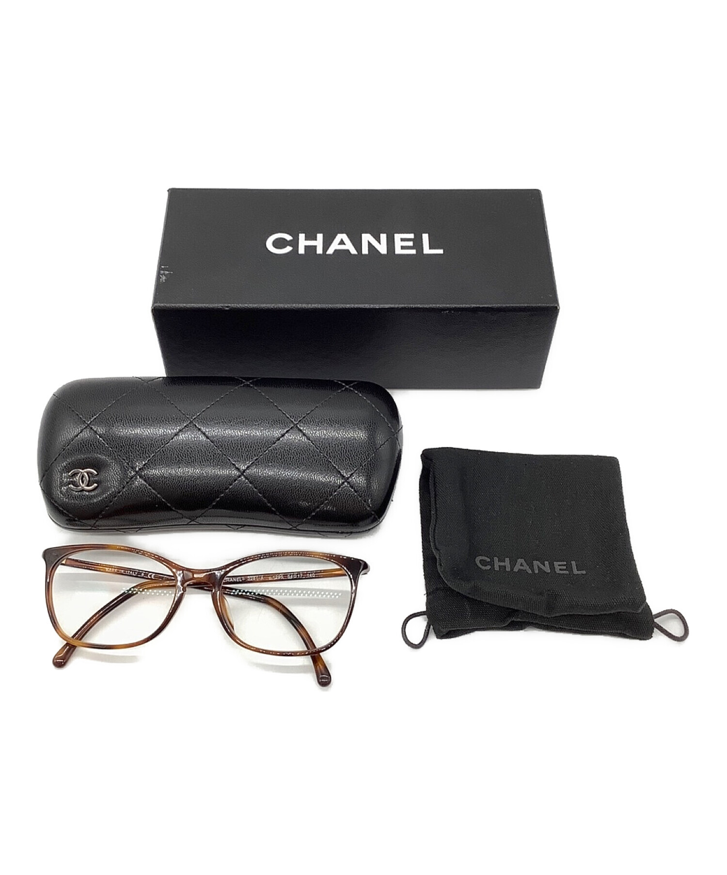 CHANEL (シャネル) CHANEL 伊達眼鏡 ブラウン ブラウン