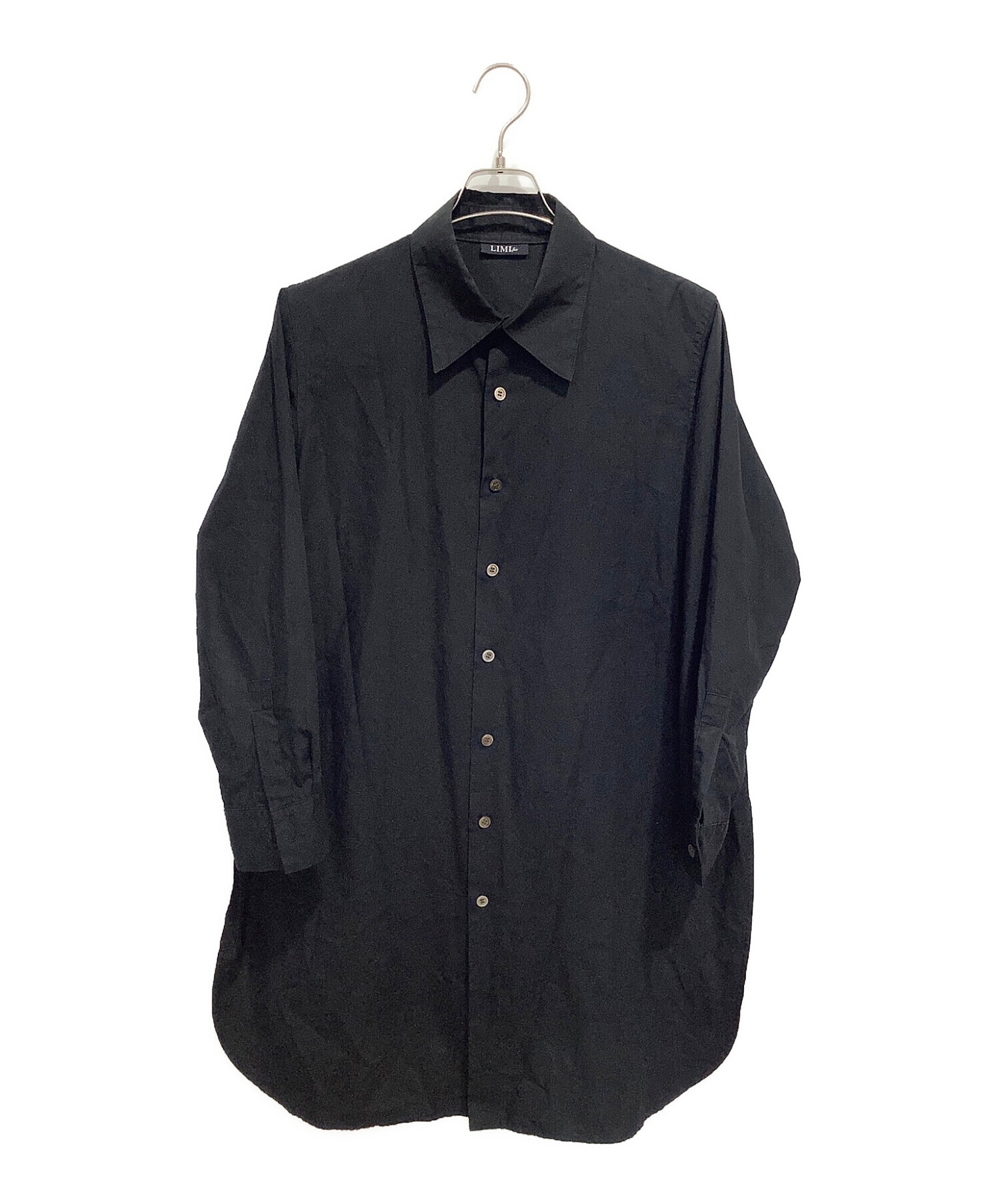 LIMI feu (リミフゥ) デザインシャツワンピース ブラック サイズ:S
