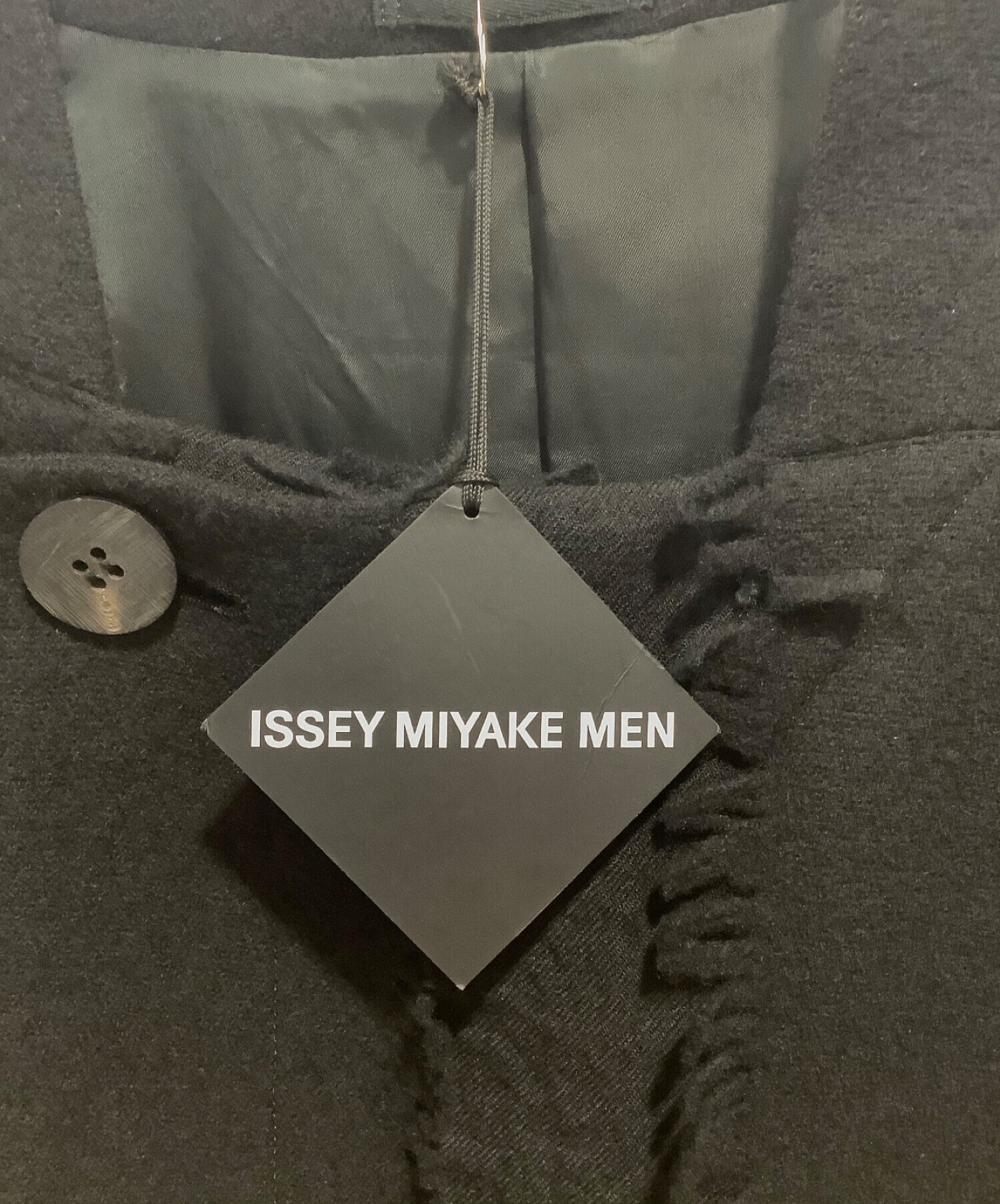 ISSEY MIYAKE MEN (イッセイミヤケメン) 19AW ビッグシルエットフリンジロングコート ブラック サイズ:3