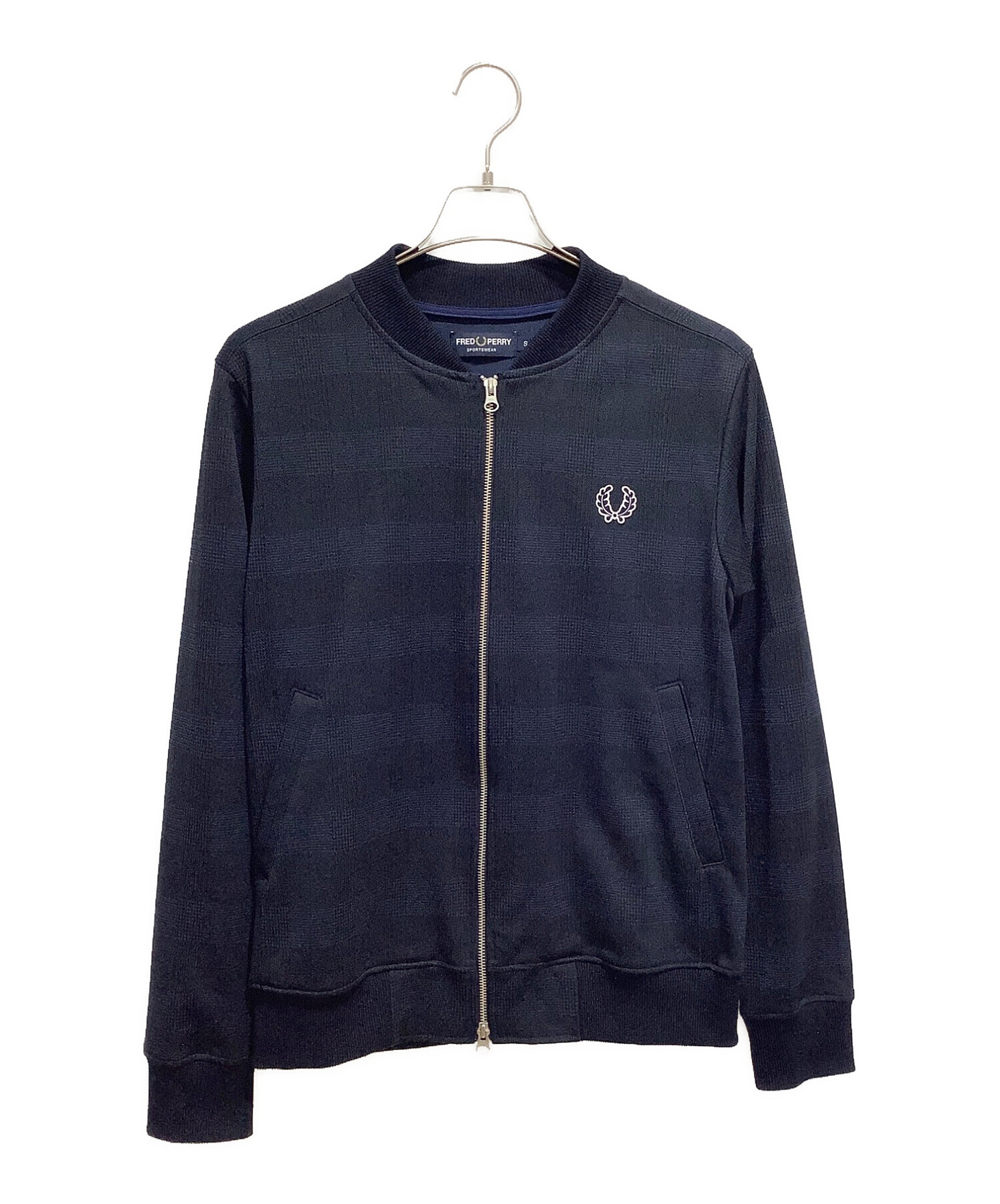 FRED PERRY (フレッドペリー) ノーカラートラックジャケット ネイビー サイズ:S