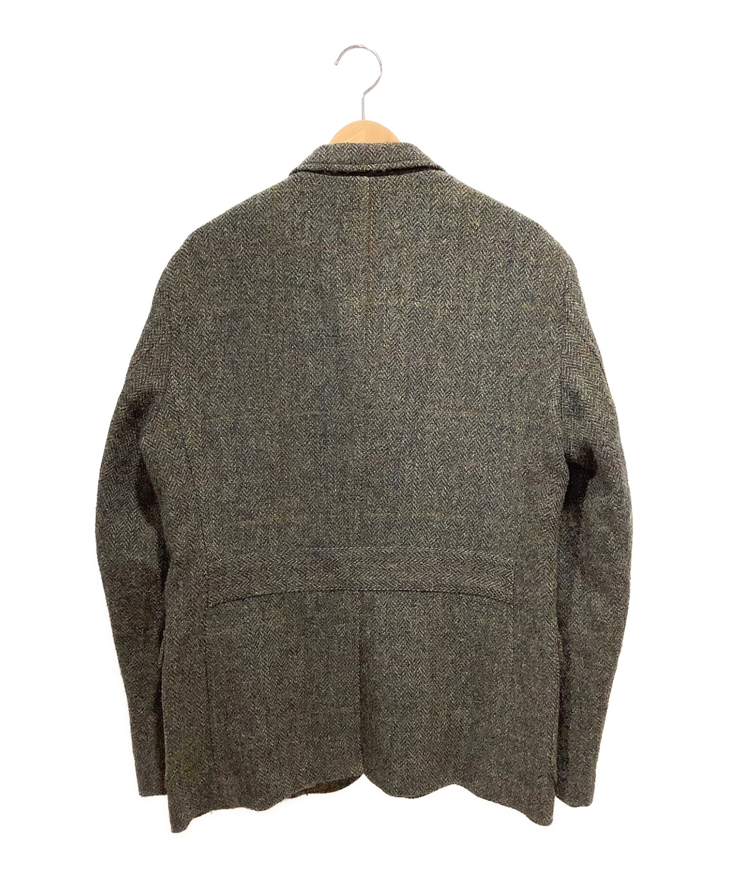 Eddie Bauer (エディーバウアー) Harris Tweed (ハリスツイード) 3B ハンティング ツイードジャケット グレー サイズ:M