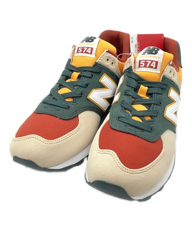 NEW BALANCE (ニューバランス) スニーカー ML574 オレンジ×イエロー サイズ:JPN27