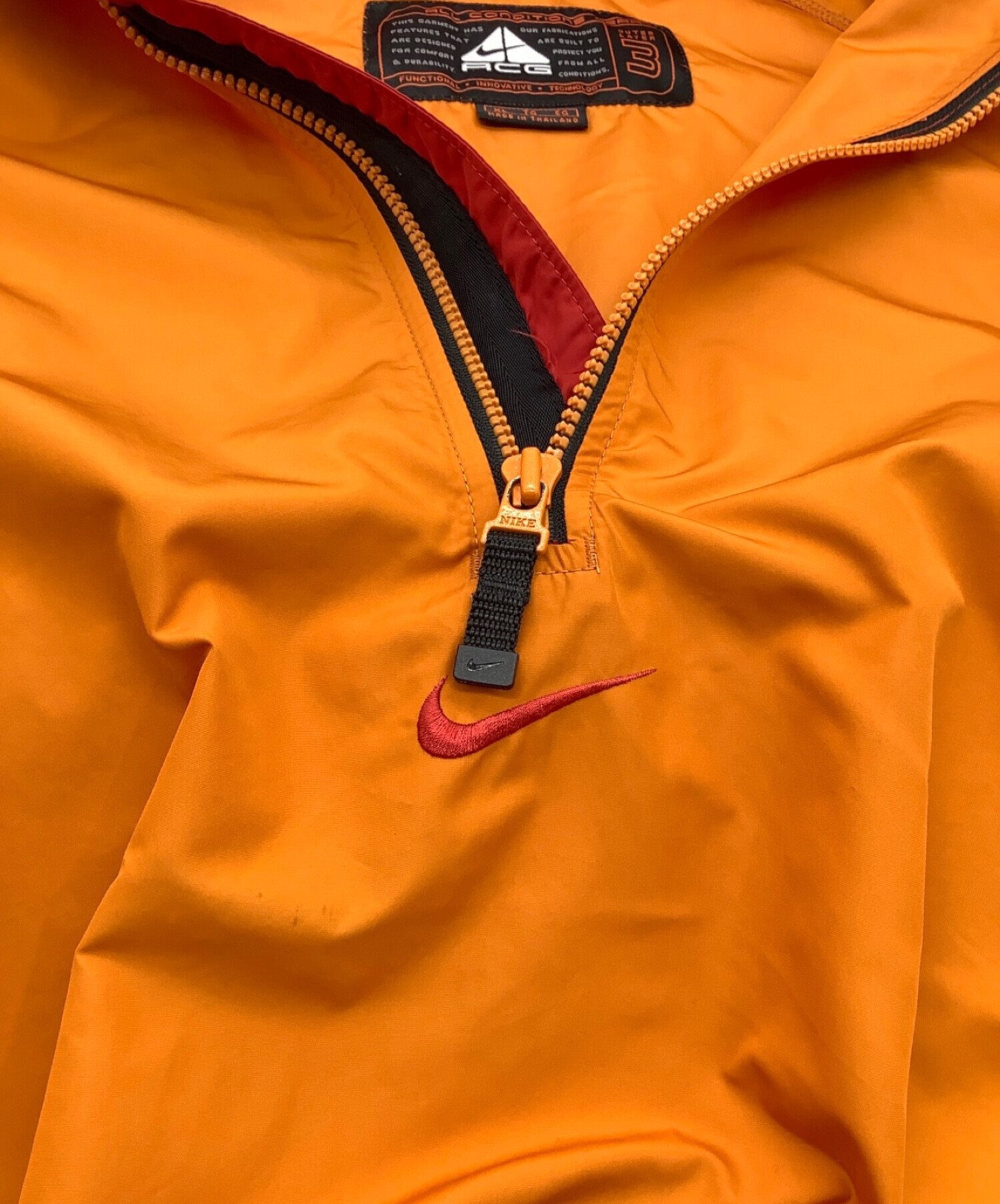 希少カラー】NIKE ACG アノラックパーカー センターロゴ オレンジ XL