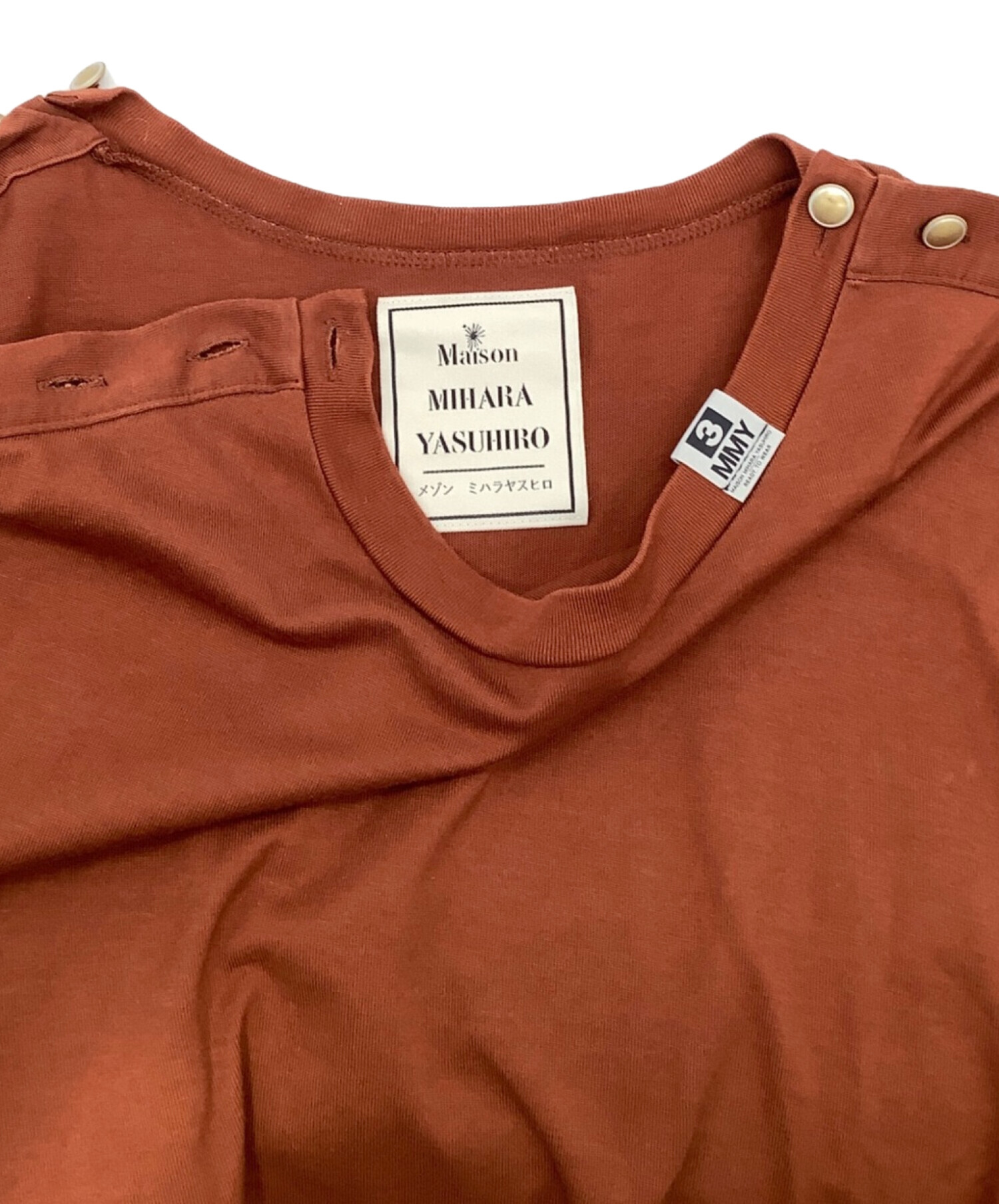 中古・古着通販】Maison MIHARA YASUHIRO (メゾン ミハラ ヤスヒロ) 20-21AW プリーツTシャツ レッド  サイズ:38｜ブランド・古着通販 トレファク公式【TREFAC FASHION】スマホサイト