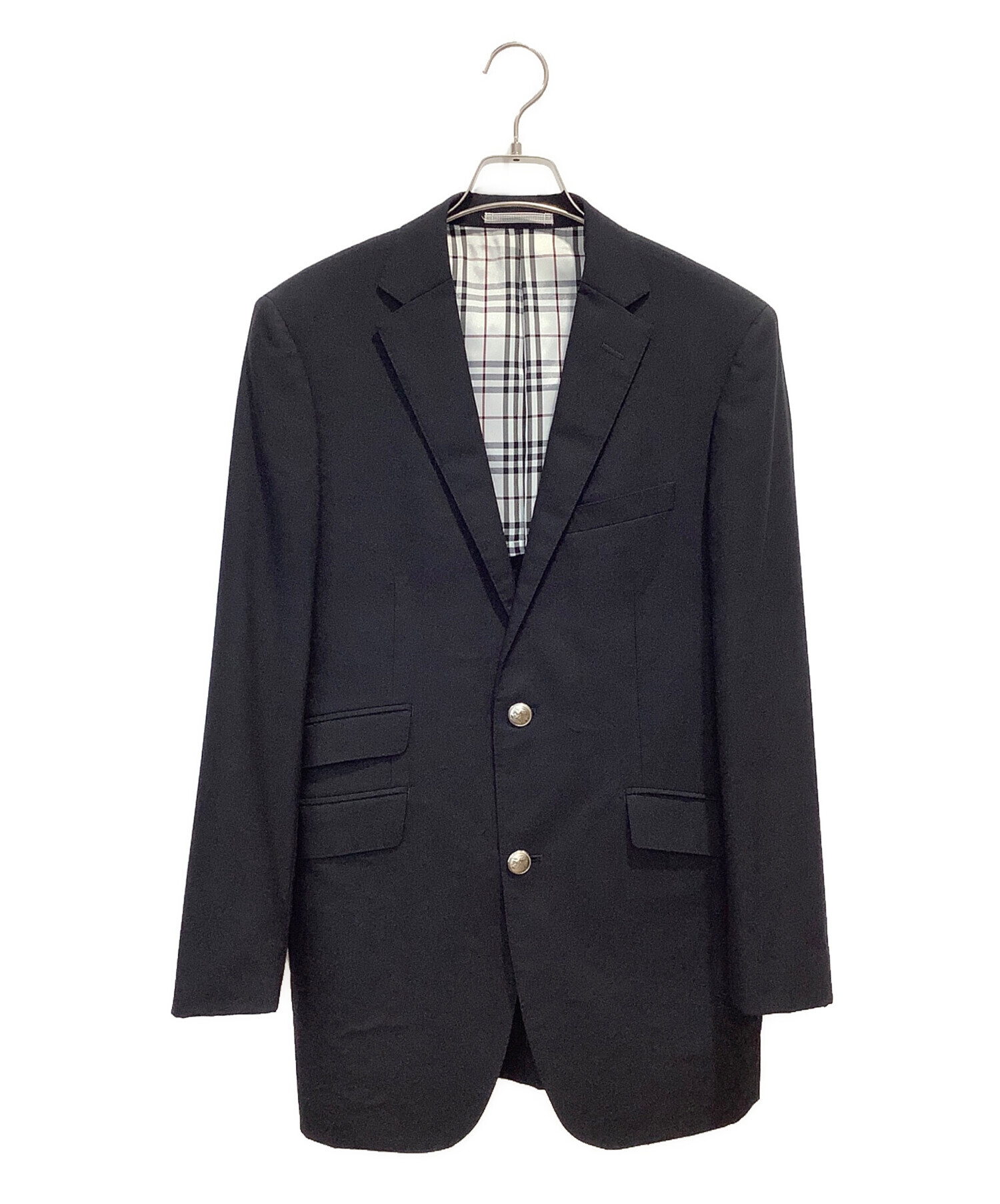 中古・古着通販】BURBERRY BLACK LABEL (バーバリーブラックレーベル) 銀釦テーラードジャケット ブラック サイズ:M｜ブランド・古着通販  トレファク公式【TREFAC FASHION】スマホサイト