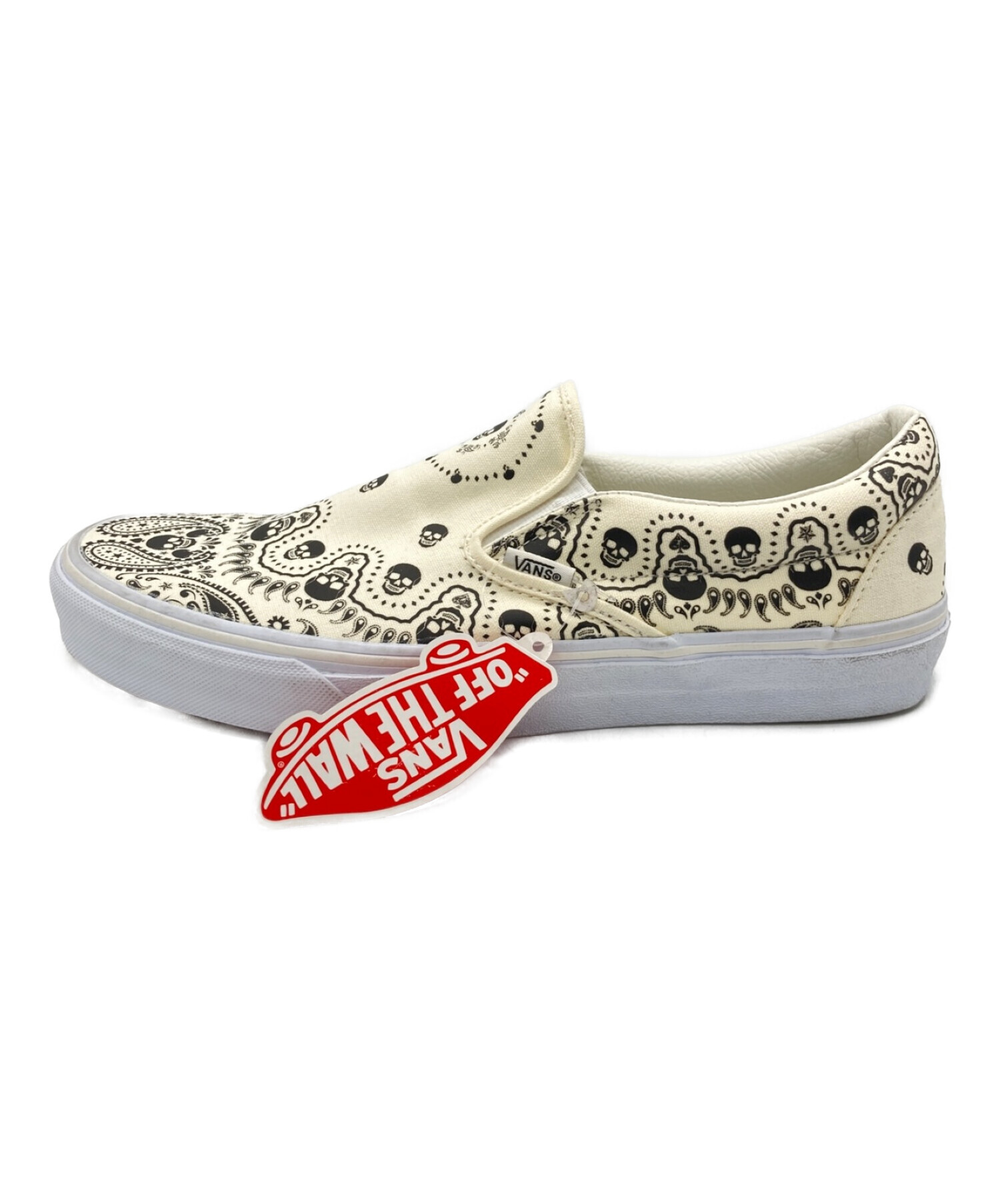 VANS (バンズ) スリッポン ホワイト×ブラック サイズ:27㎝ 未使用品