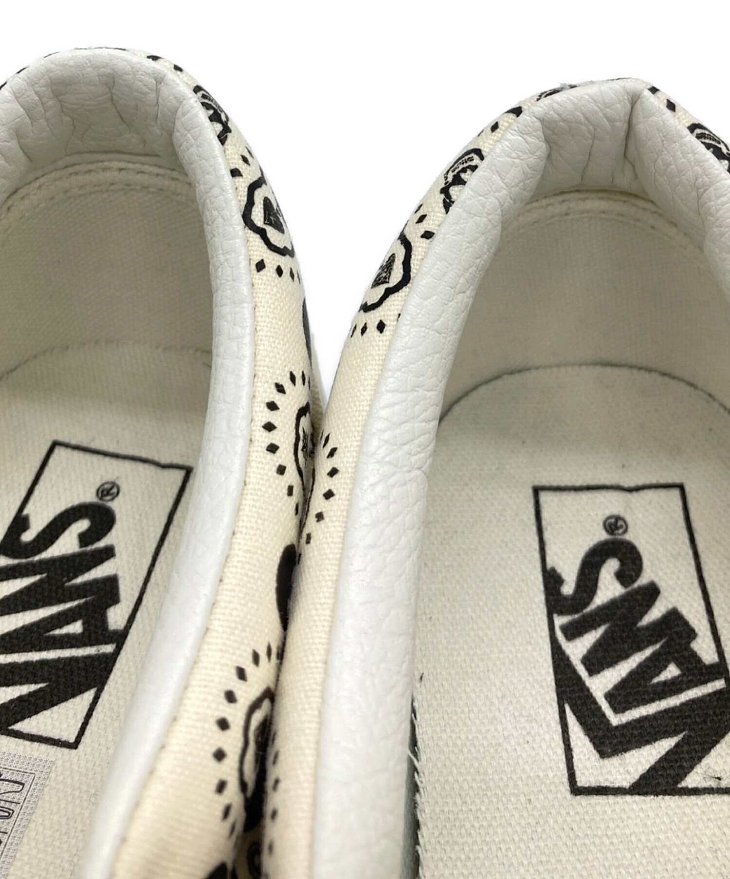 VANS (バンズ) スリッポン ホワイト×ブラック サイズ:27㎝ 未使用品