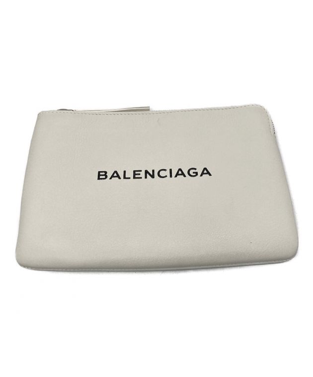 中古・古着通販】BALENCIAGA (バレンシアガ) クラッチレザーポーチ ホワイト サイズ:-｜ブランド・古着通販 トレファク公式【TREFAC  FASHION】スマホサイト