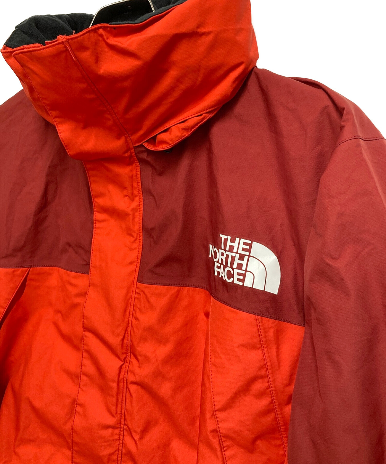 THE NORTH FACE (ザ ノース フェイス) レインスーツ（セットアップ） レッド×ブラック サイズ:XLサイズ