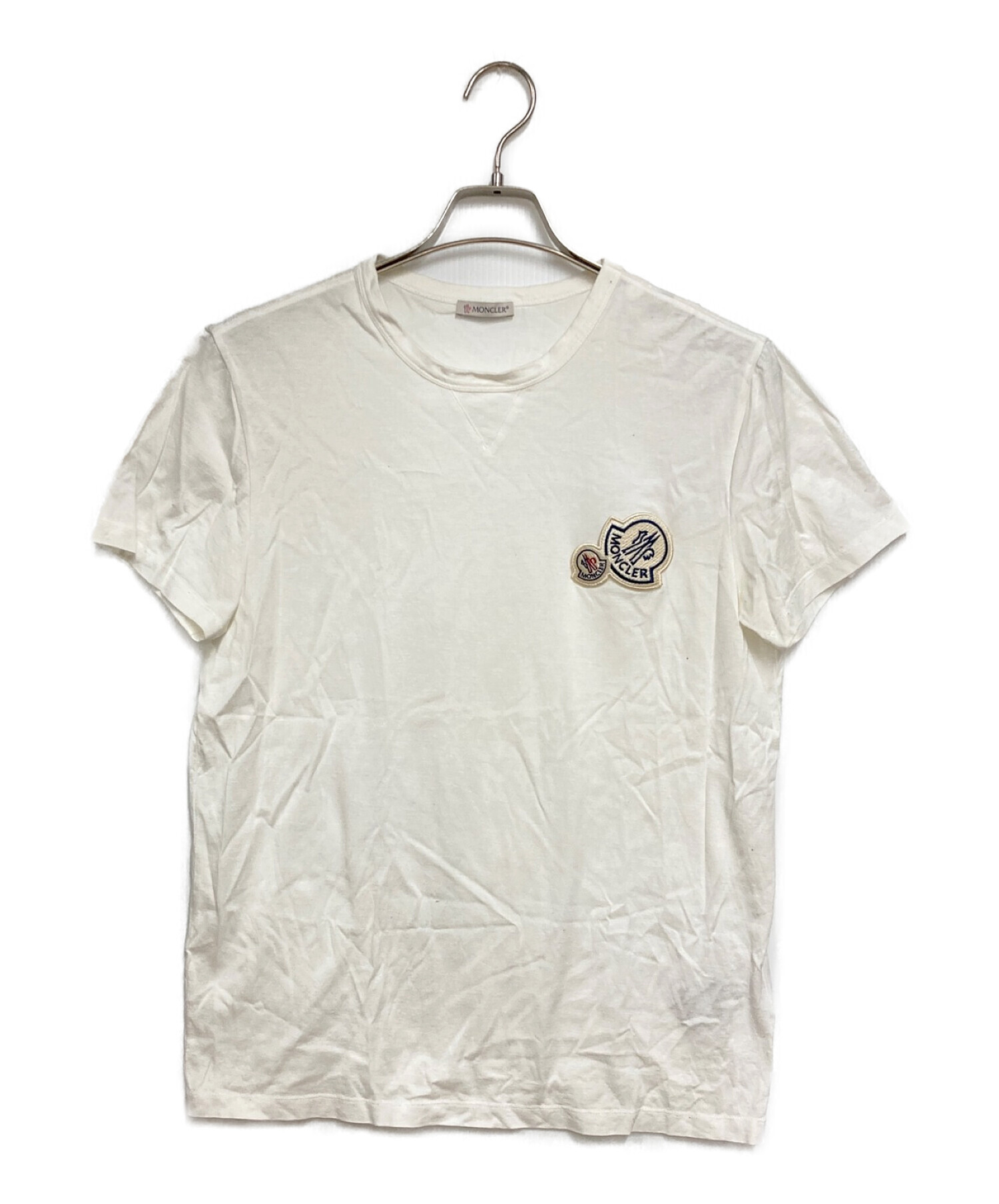 中古・古着通販】MONCLER (モンクレール) ワッペンTシャツ ホワイト