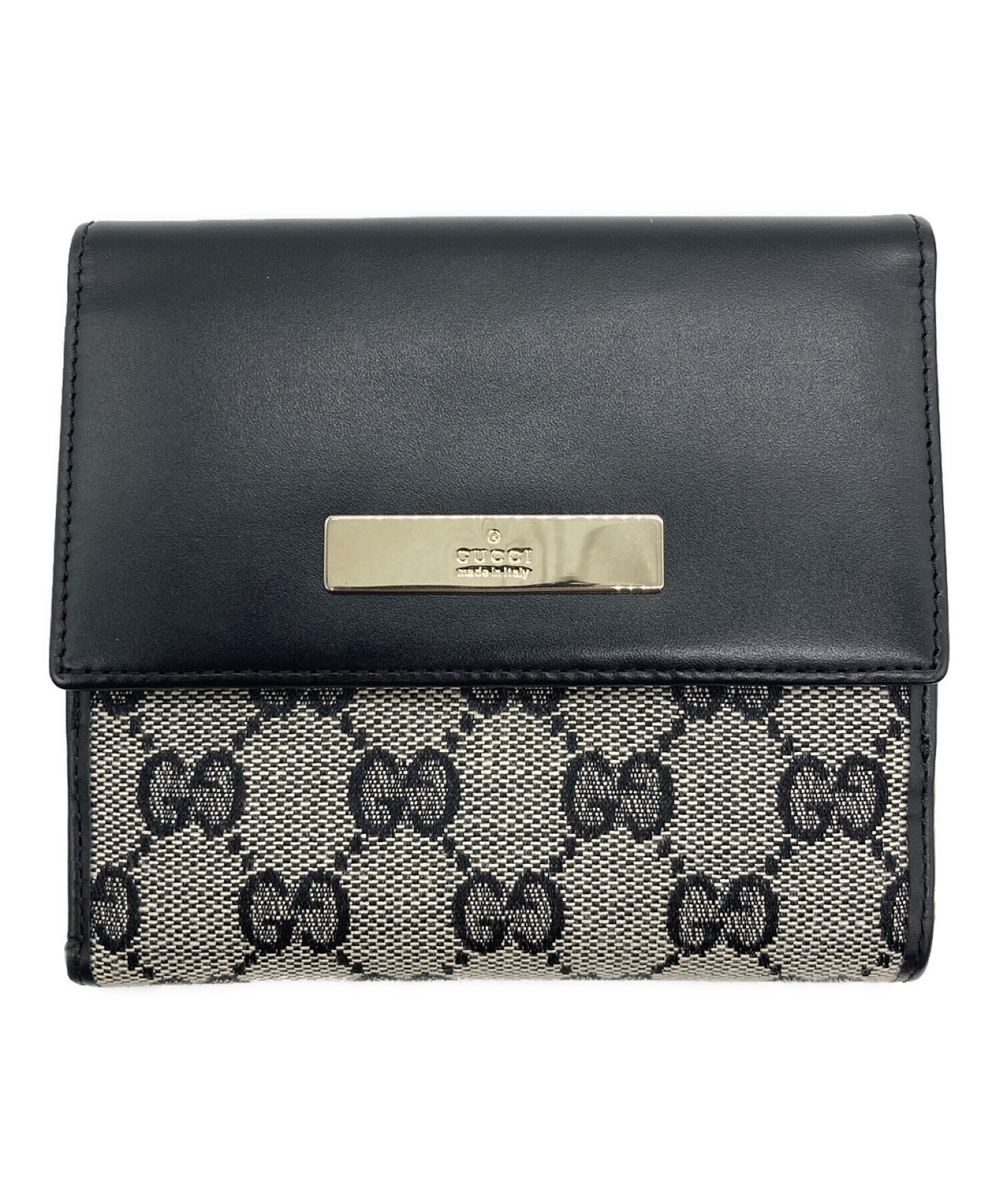 中古・古着通販】GUCCI (グッチ) 2つ折り財布 ブラック｜ブランド