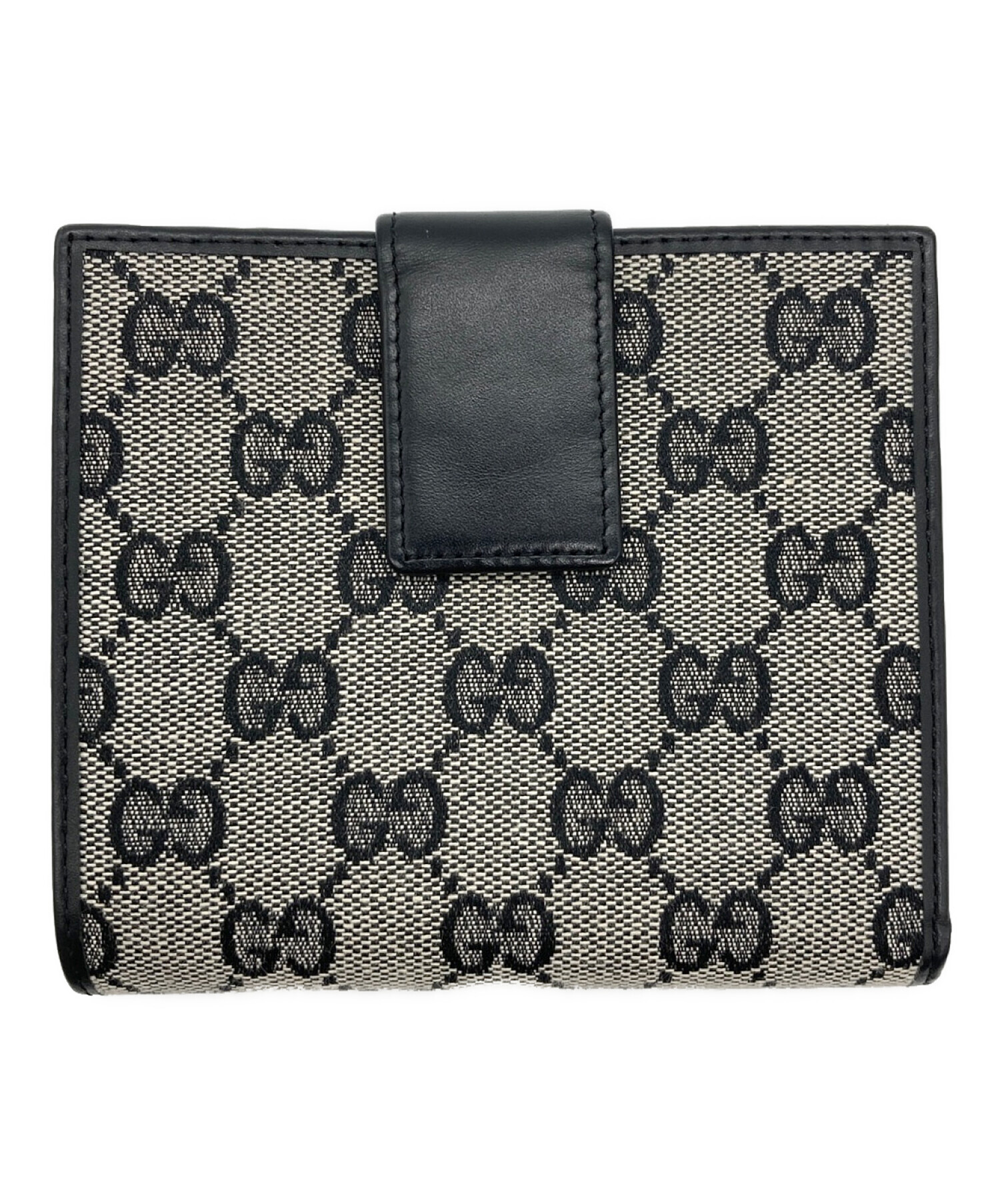 中古・古着通販】GUCCI (グッチ) 2つ折り財布 ブラック｜ブランド