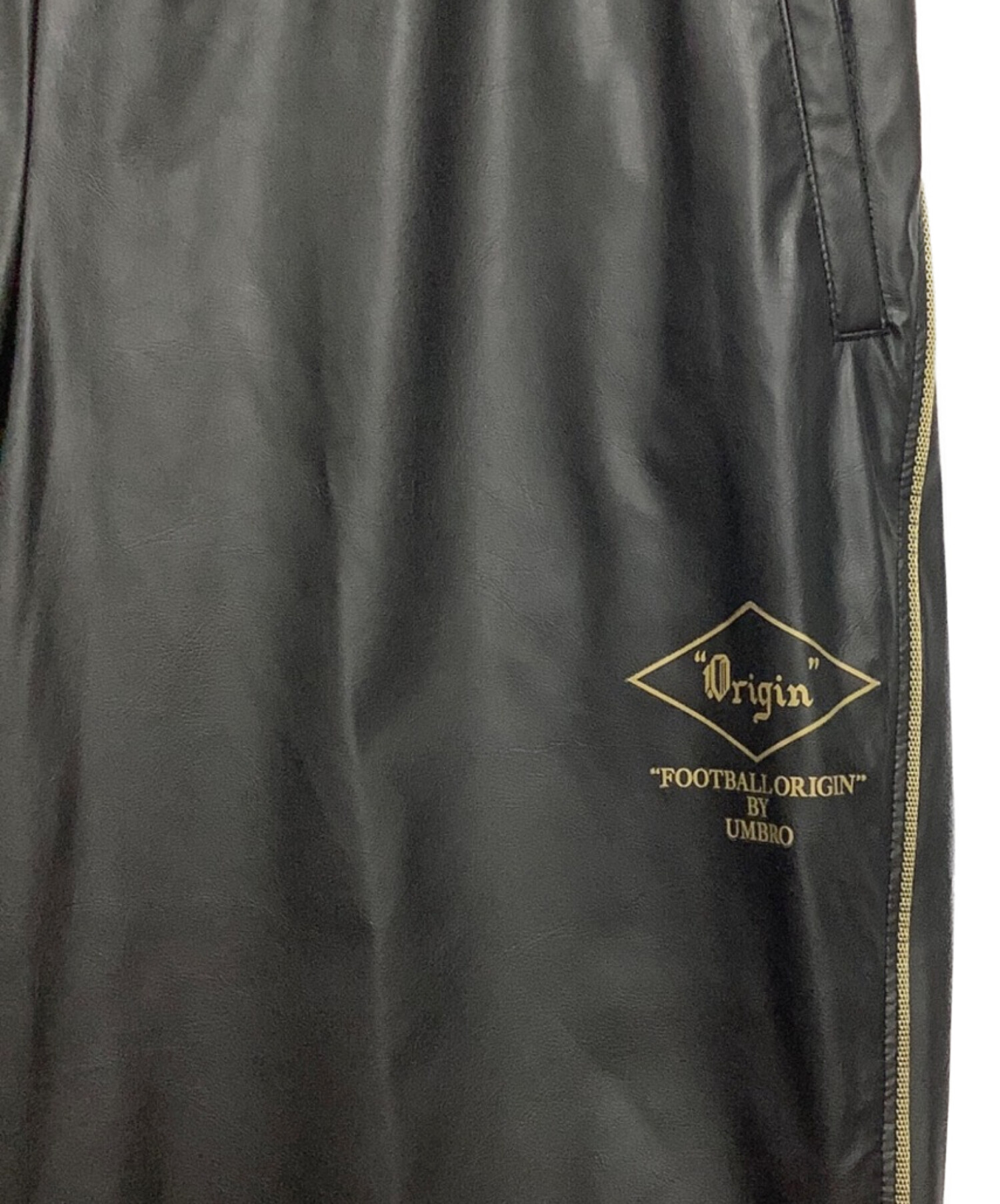 中古・古着通販】UMBRO (アンブロ) レザージャージパンツ ブラック